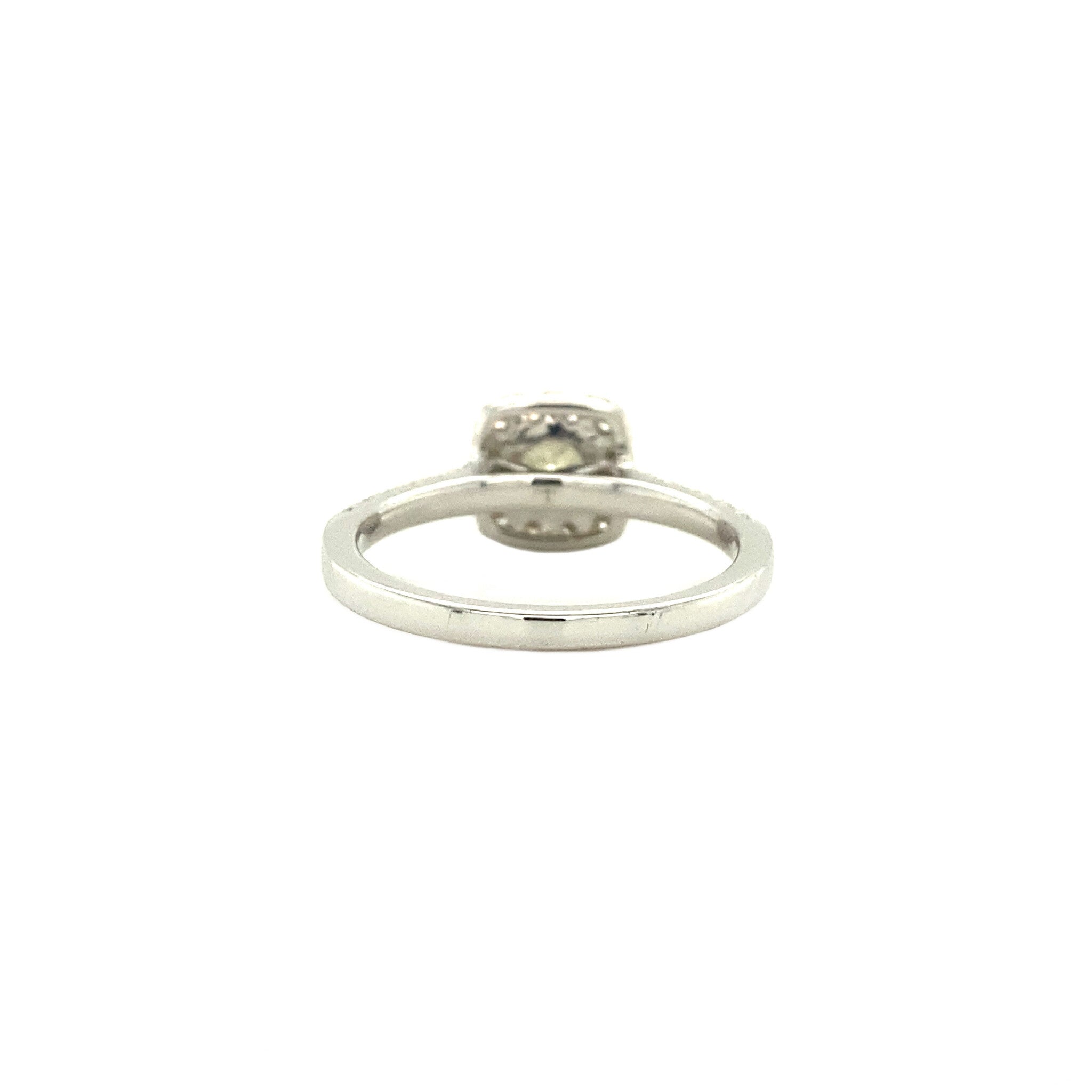 White gold ring with diamonds 18 krt