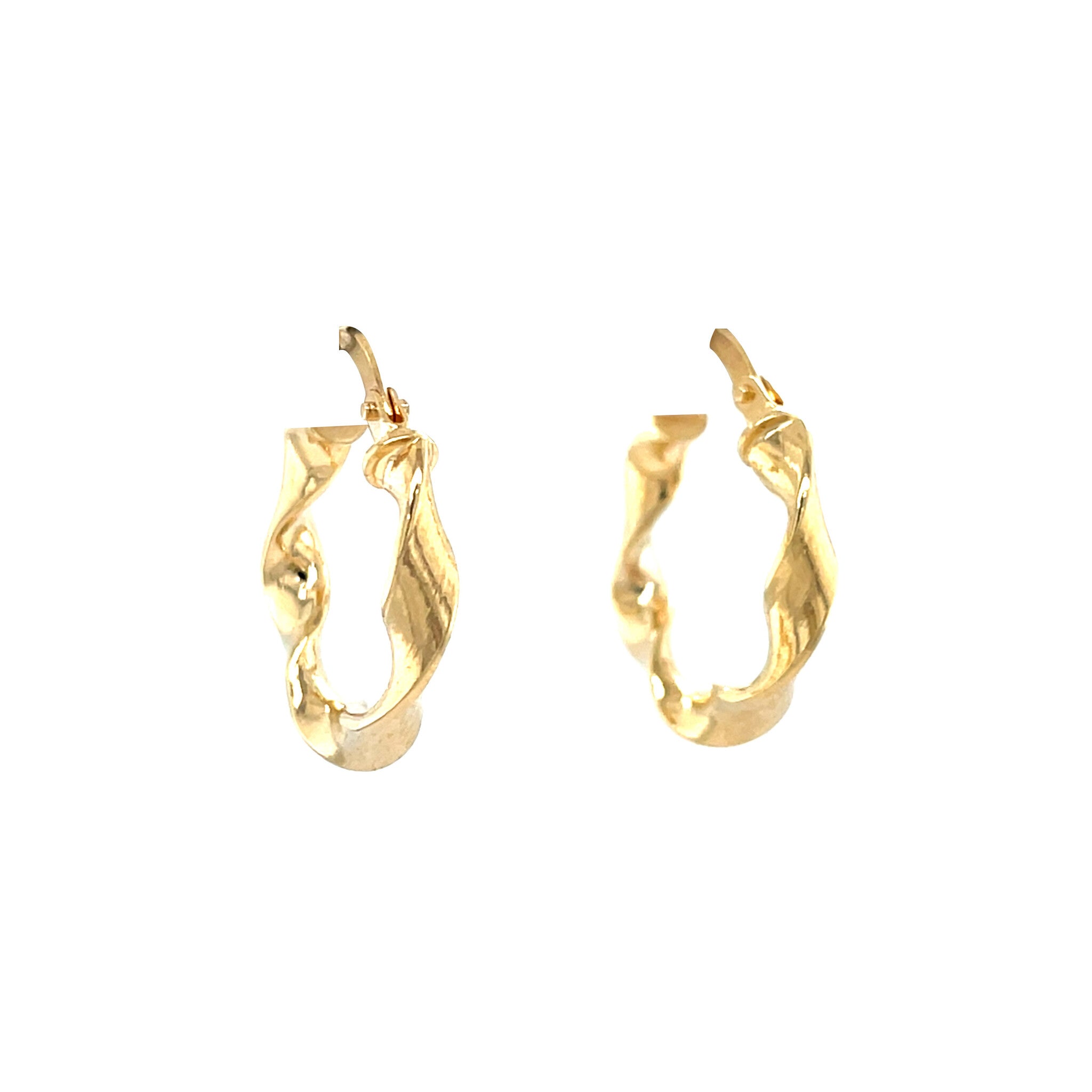 Twisted hoop earrings 9 kt