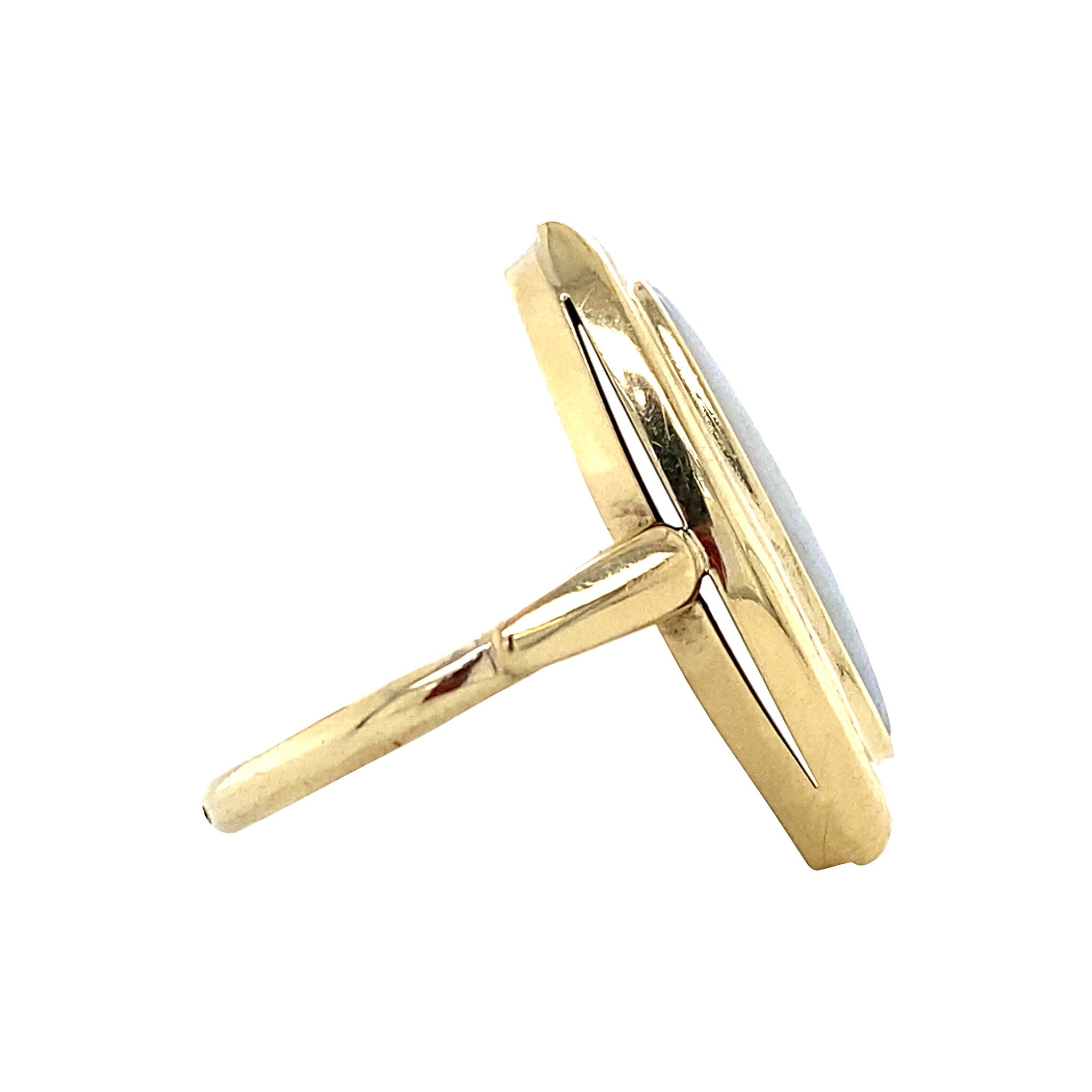Vintage gold ring with opal, 14 kt