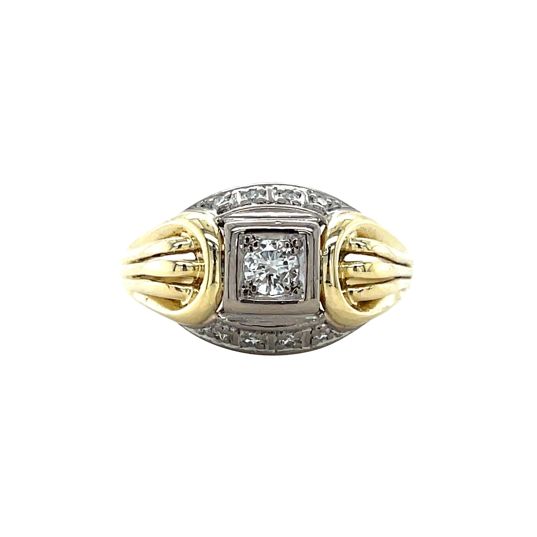 14 kt gold ring with diamond