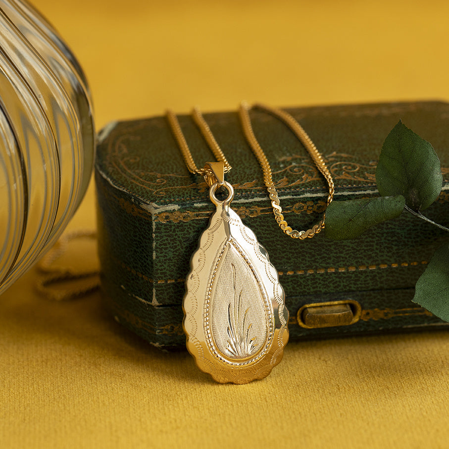 Gouden vintage s-schakel collier 18 krt