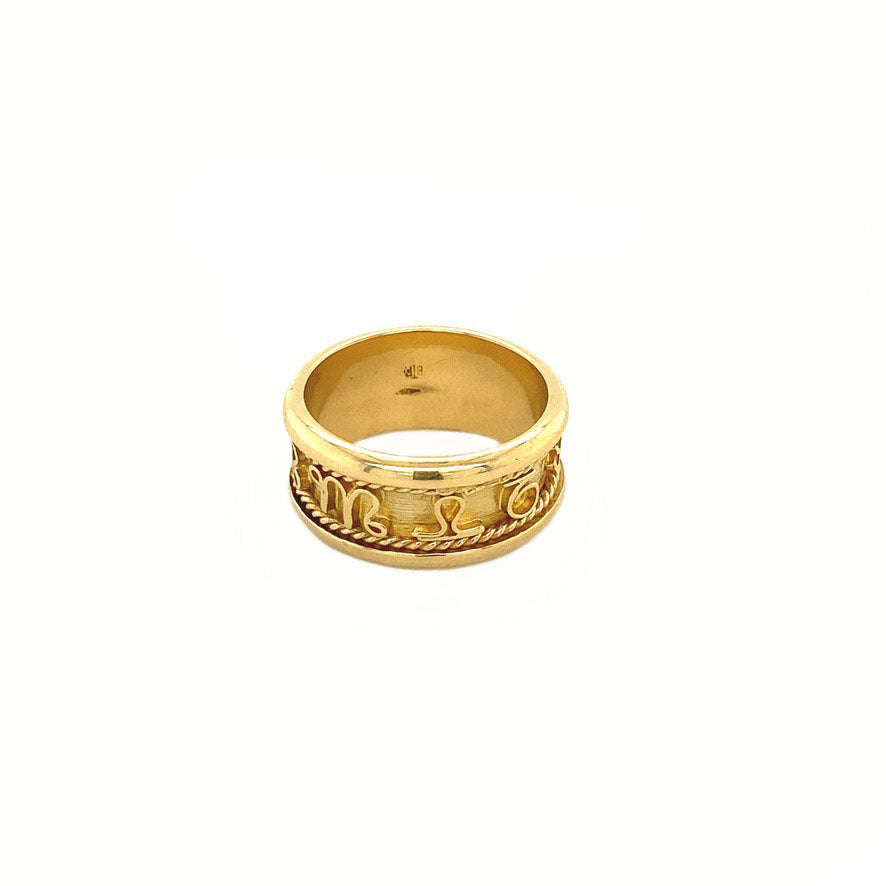 Gouden sterrenbeeld ring 18 krt