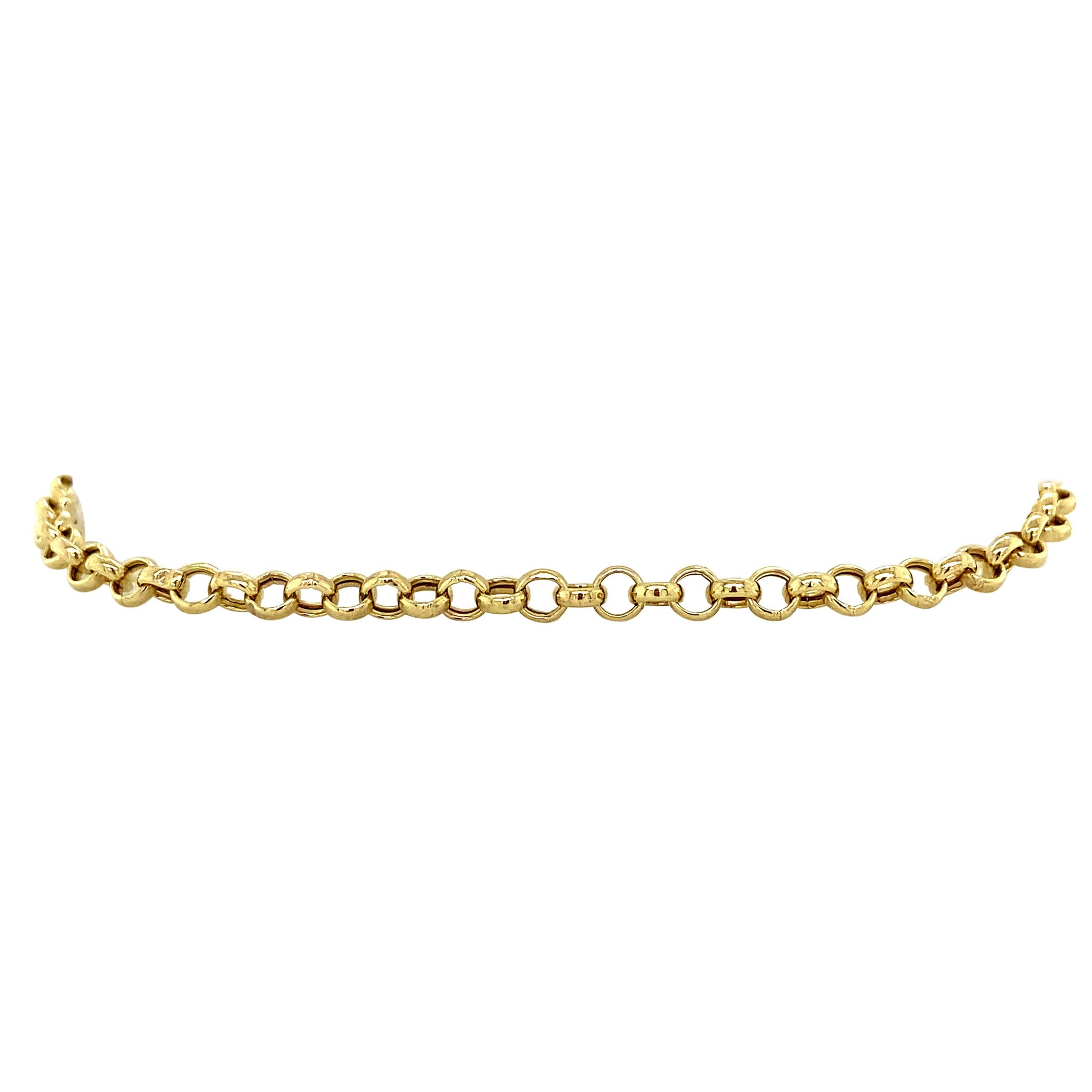 Gouden armband jasseron 19 cm 14 krt