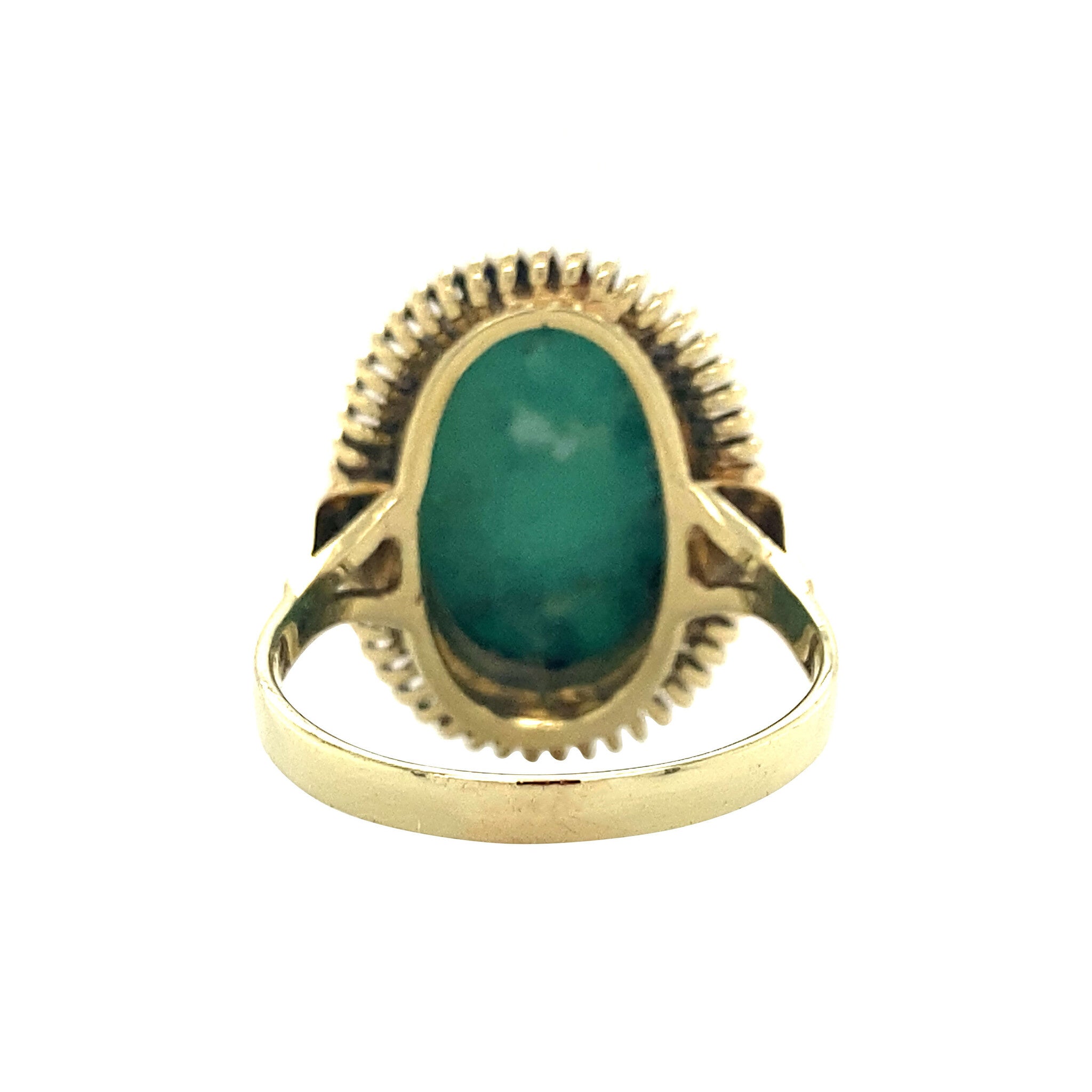 14 kt gold ring with turquoise