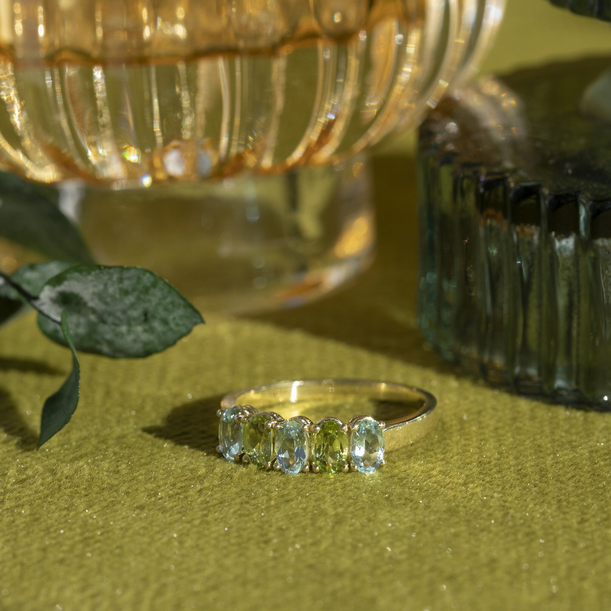 Josephine ring 14 krt - Peacock