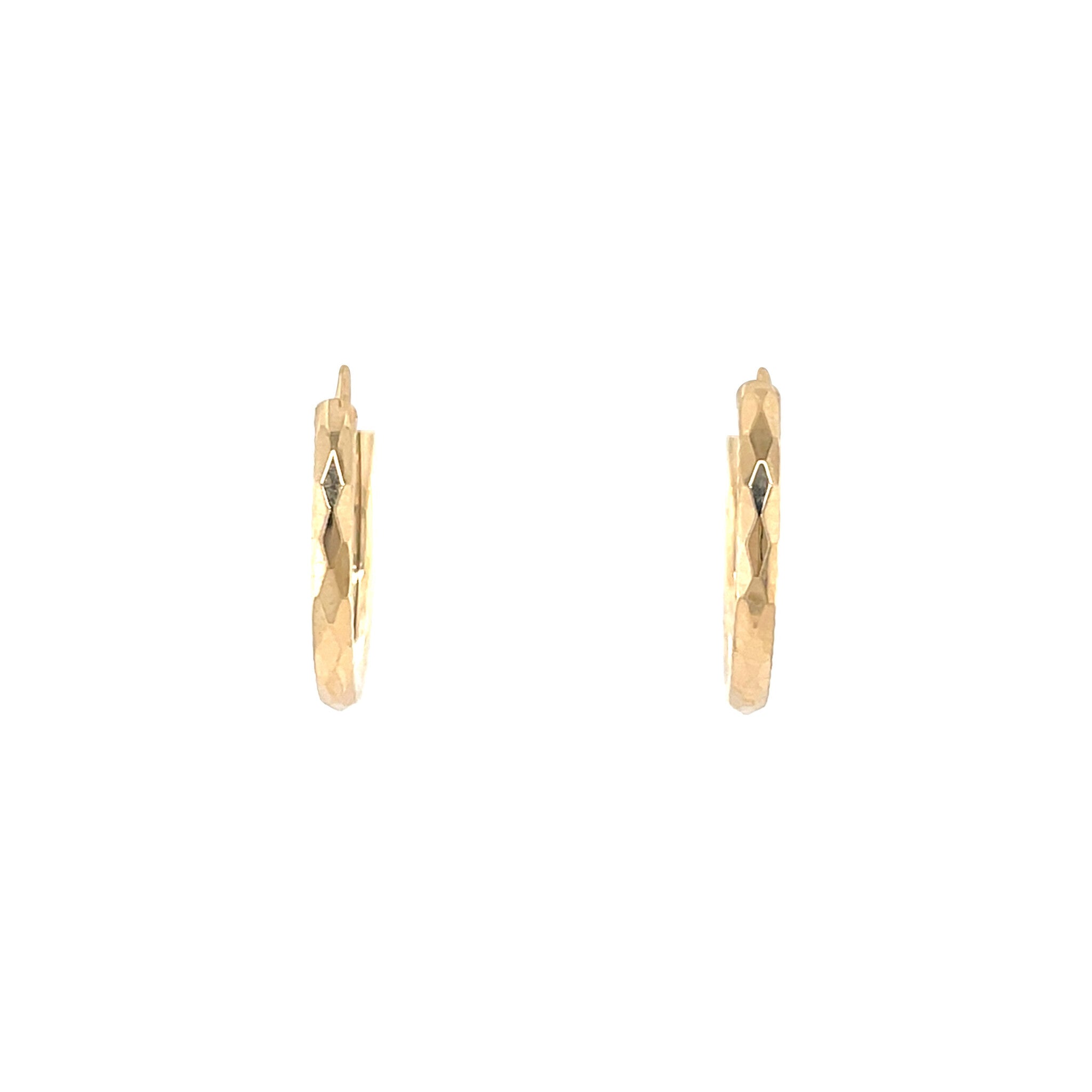 Gouden vintage fantasie oorringen 14 kt