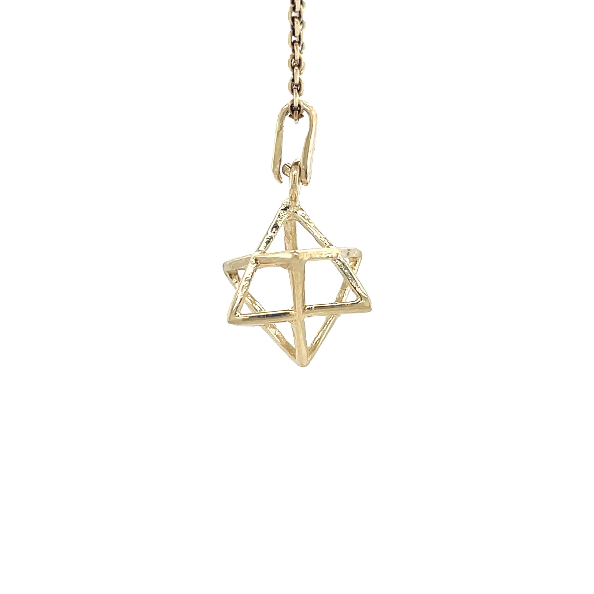 Gouden vintage Merkaba hanger 14 krt