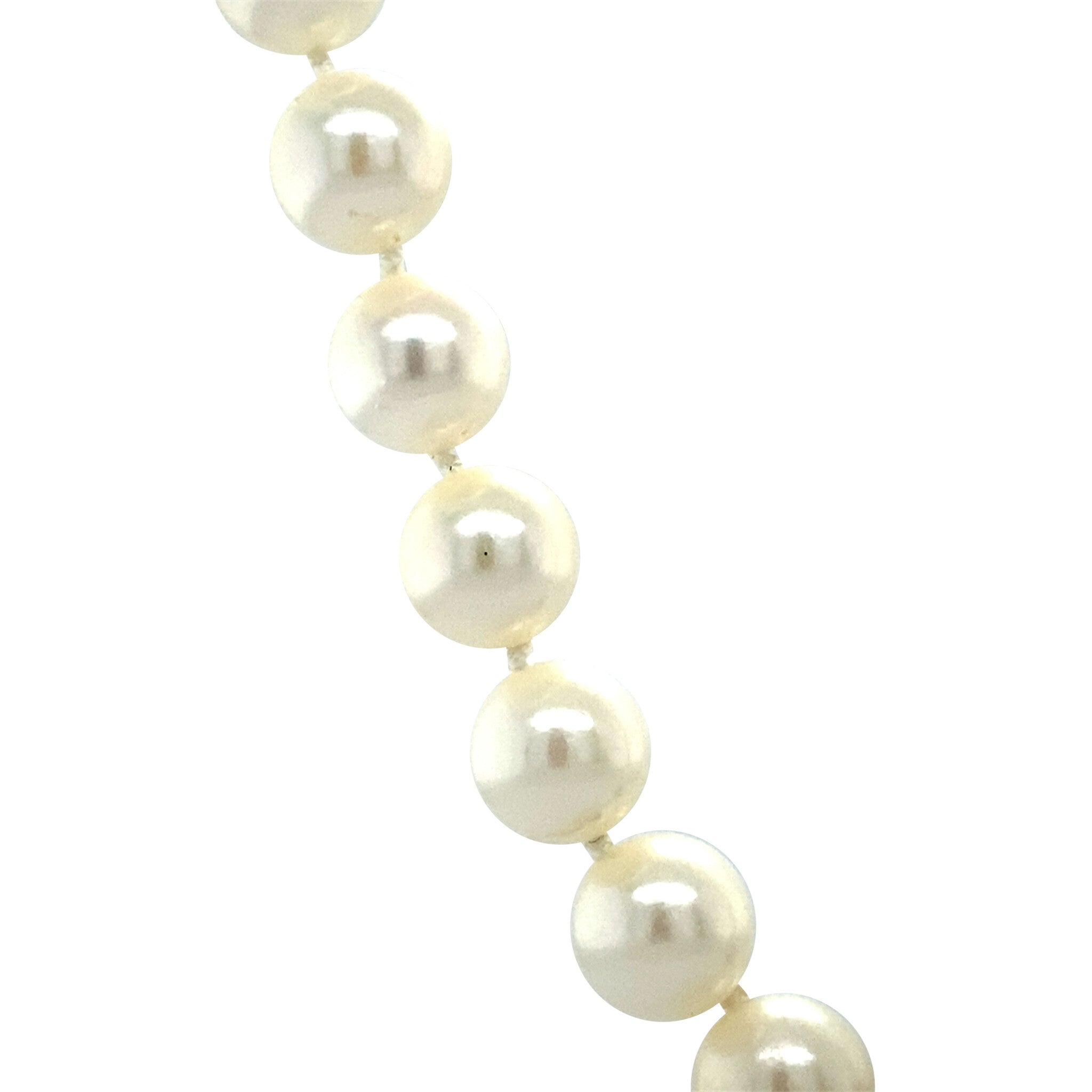 Parel collier met gouden strik sluiting 14 krt