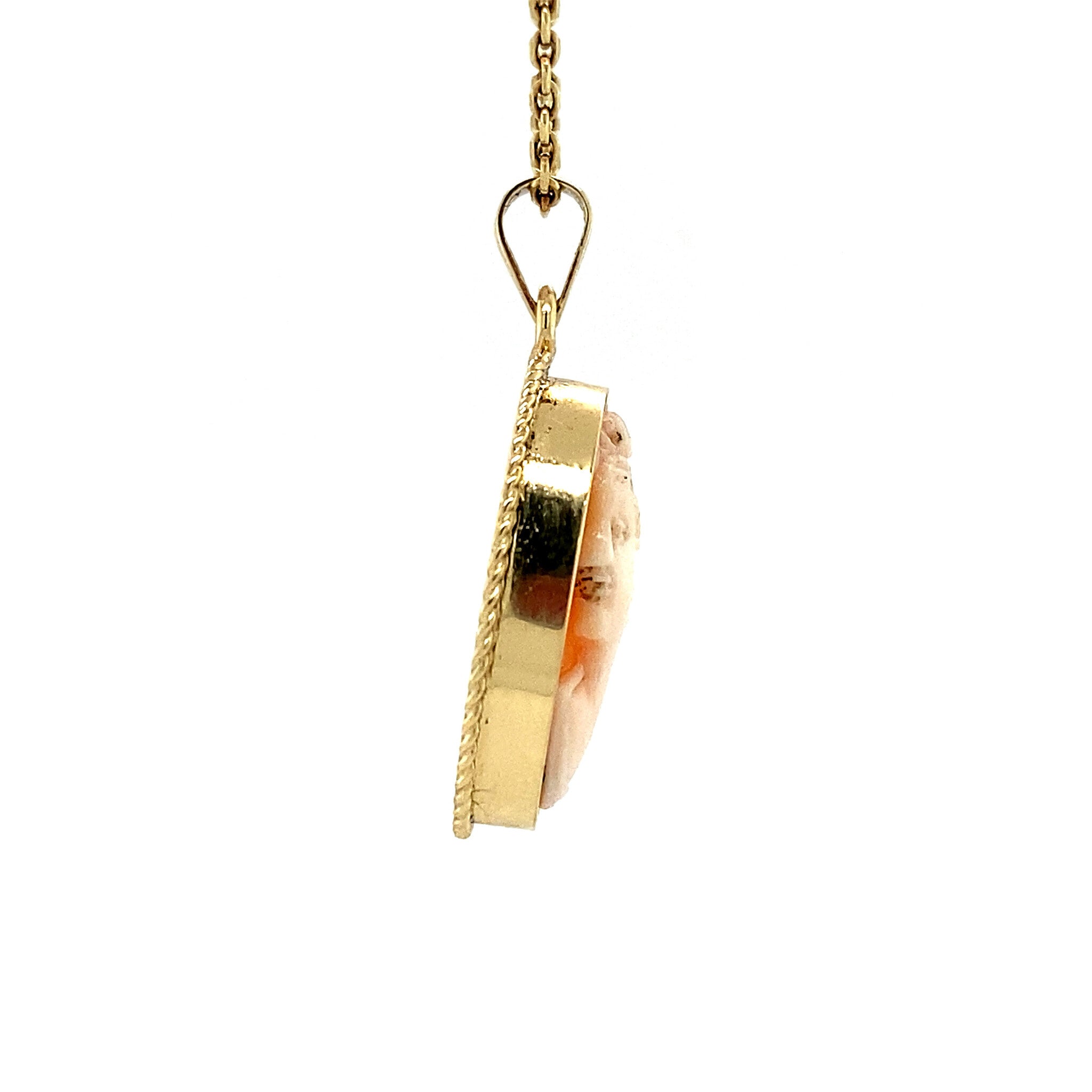 Gouden hanger met camee 14 krt