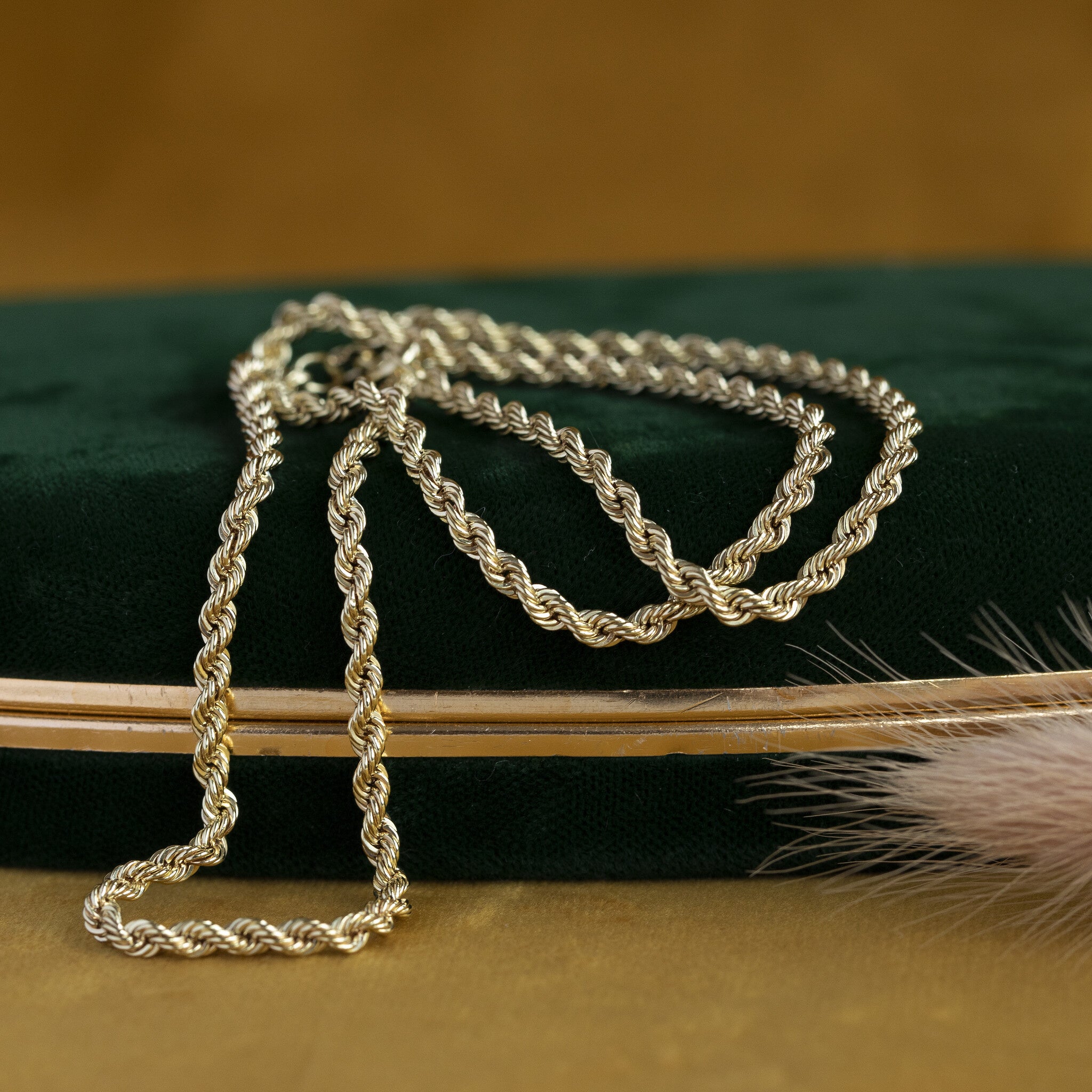 14 kt gold cord necklace