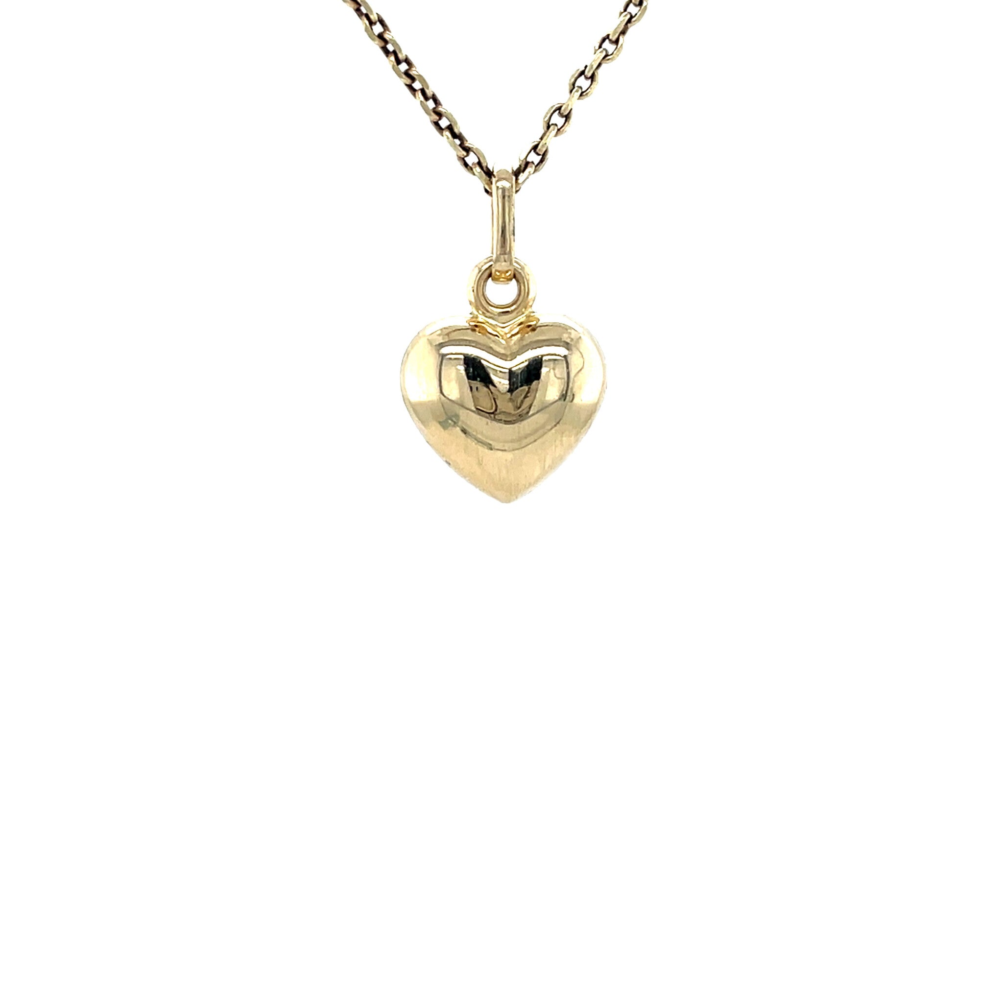 Vintage gold heart pendant 14 krt