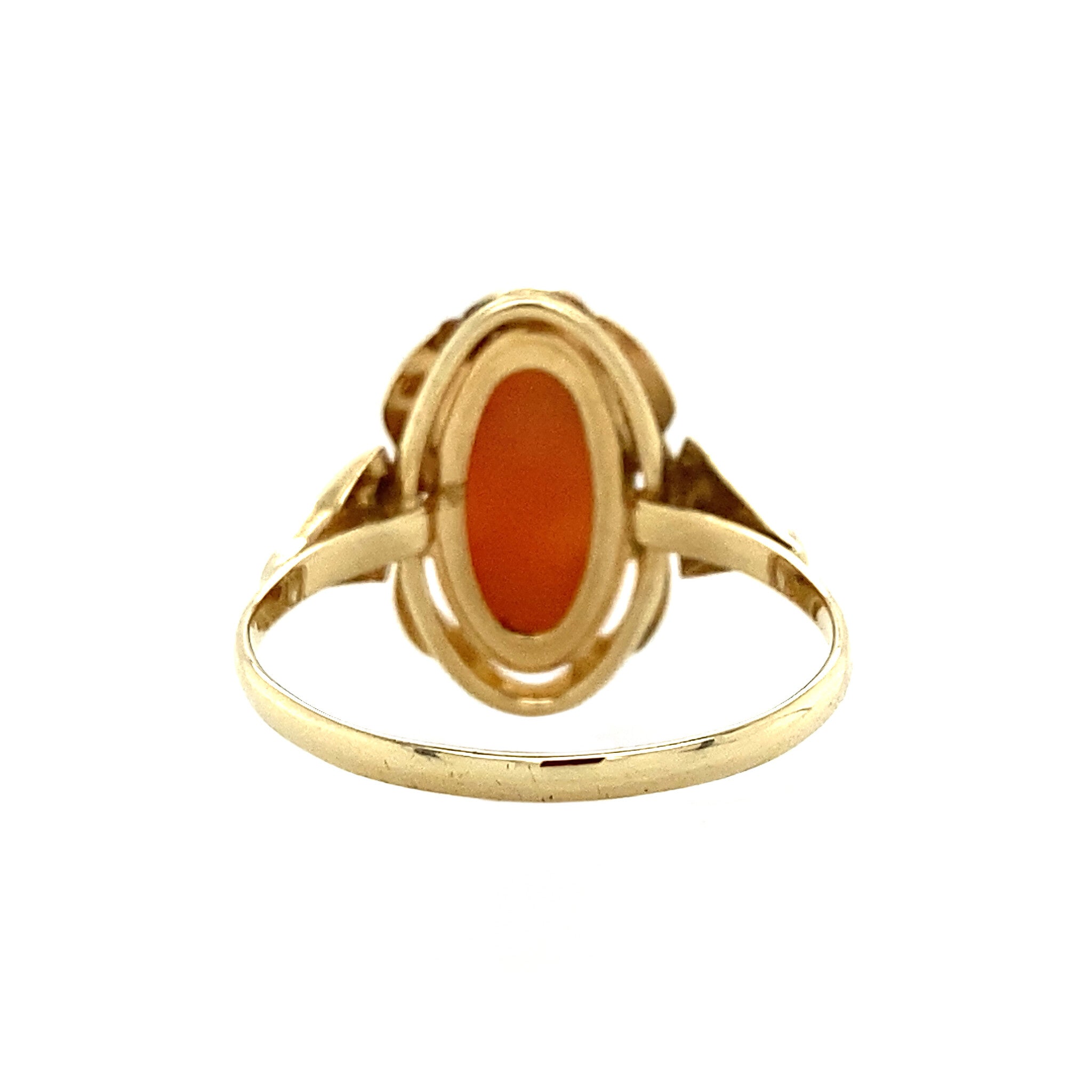 Gold ring with cameo 14 krt
