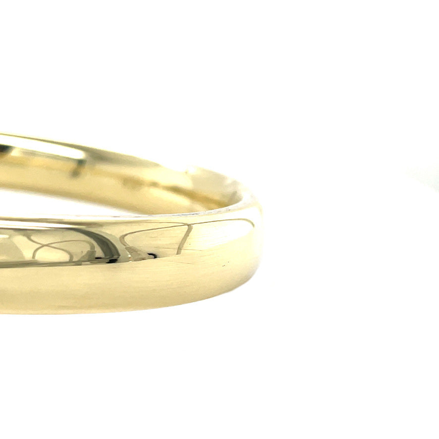 Zilgold gladde vintage bangle 14 krt/925