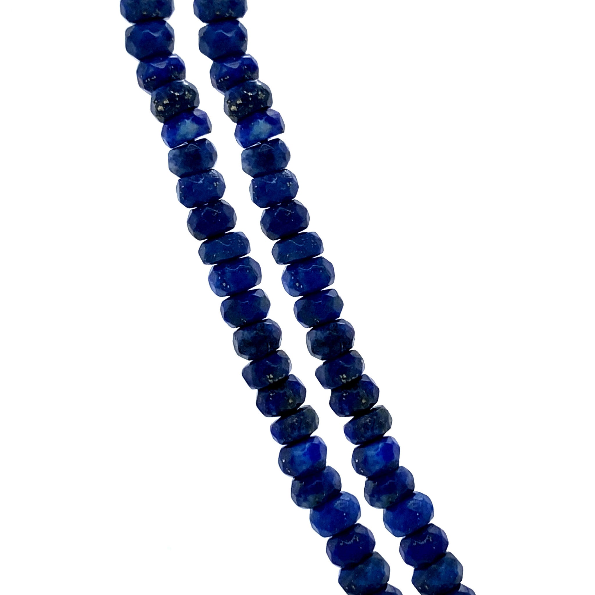 Sapphire necklace with 14 kt gold clasp