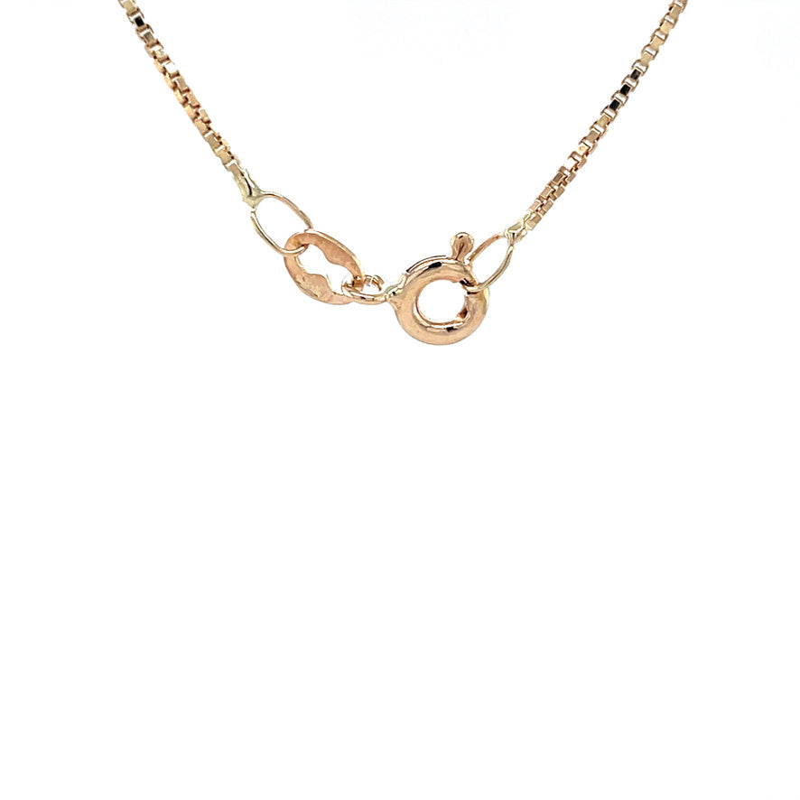 Gold Venetian necklace with pearl 14 kt