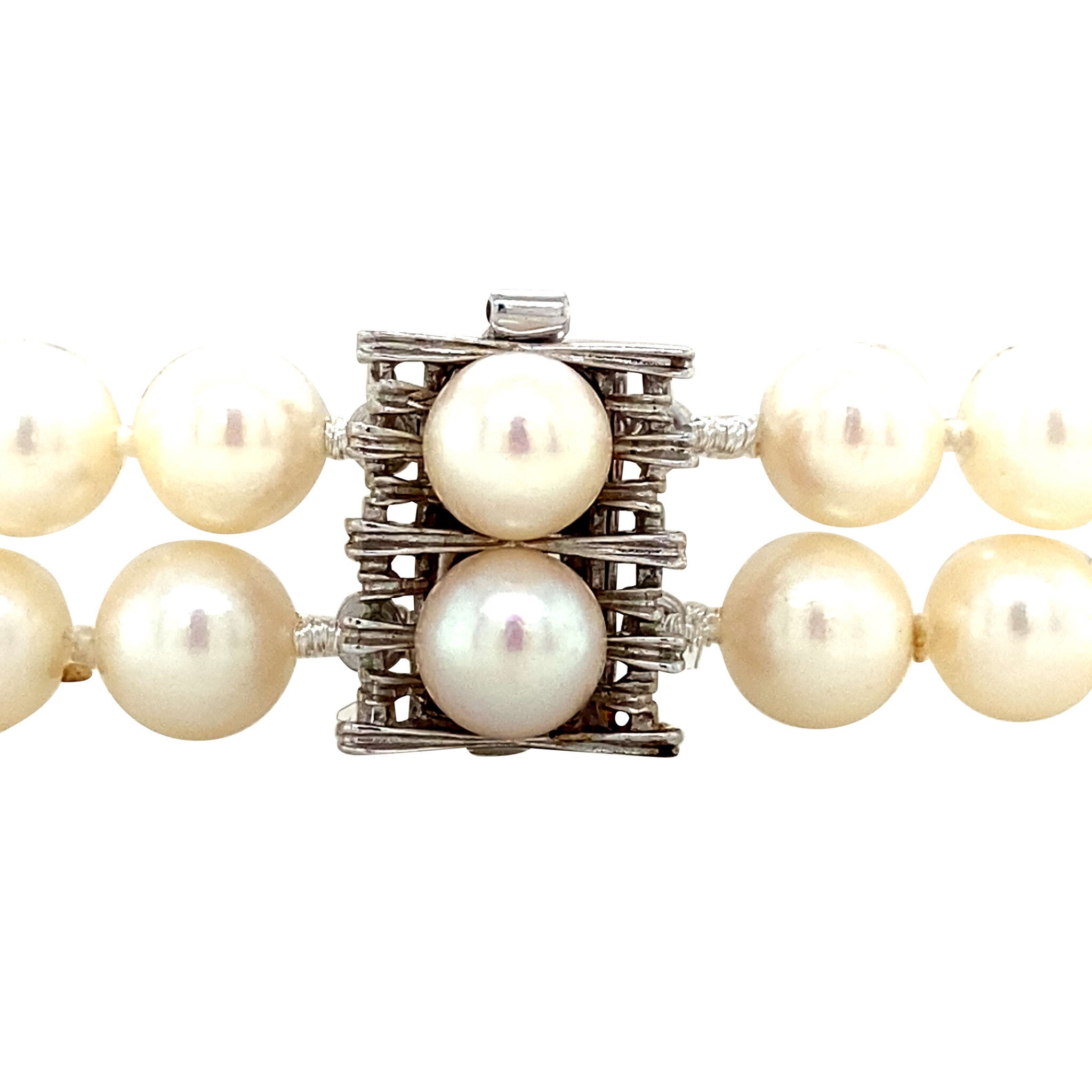 Vintage parel armband met sluiting 12 krt