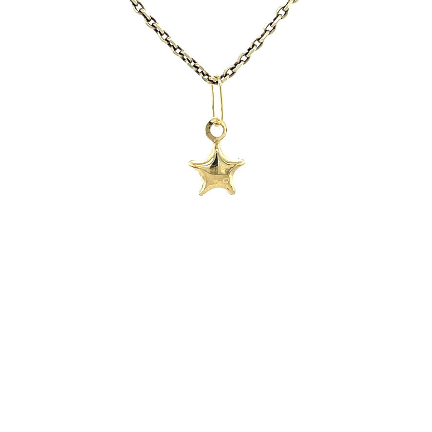 Vintage gold star pendant, 18 kt
