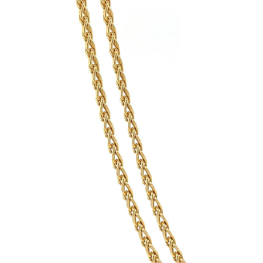 14 kt gold foxtail necklace