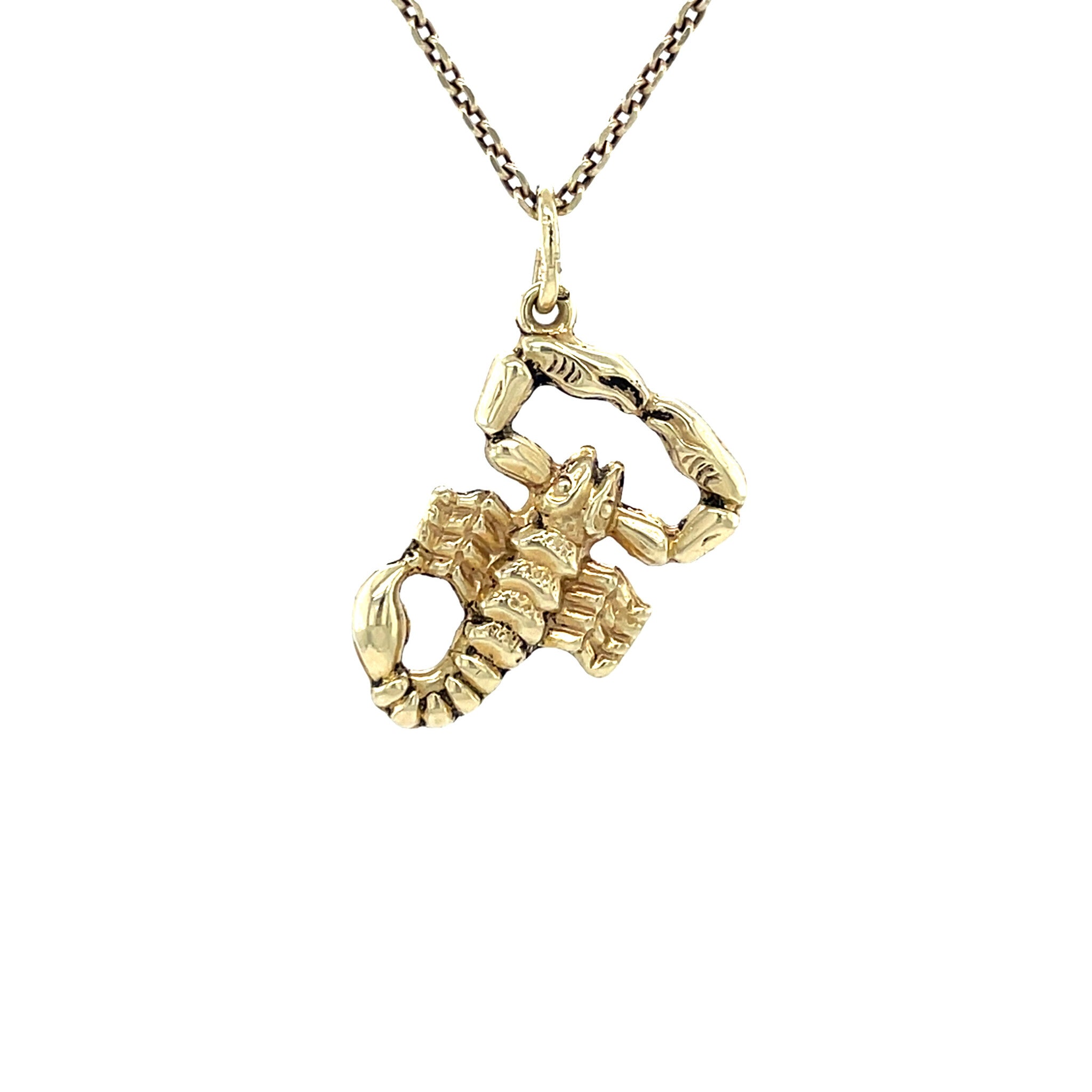 Vintage gold scorpion pendant 14 kt