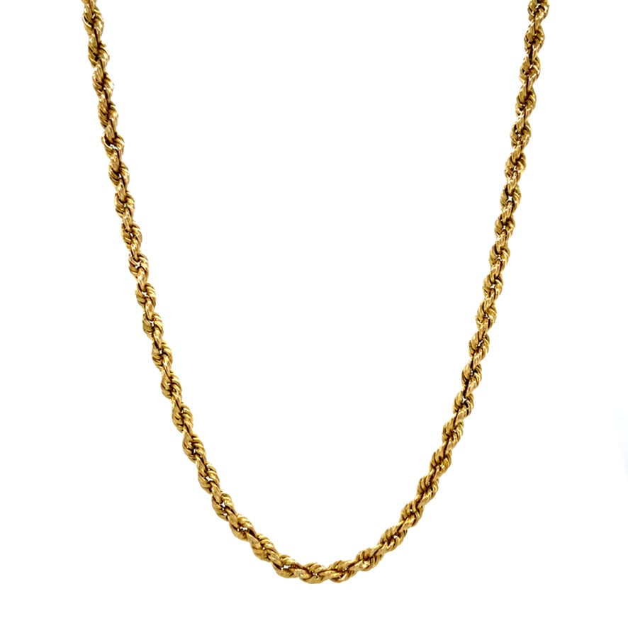 Gouden vintage koord collier 18 krt