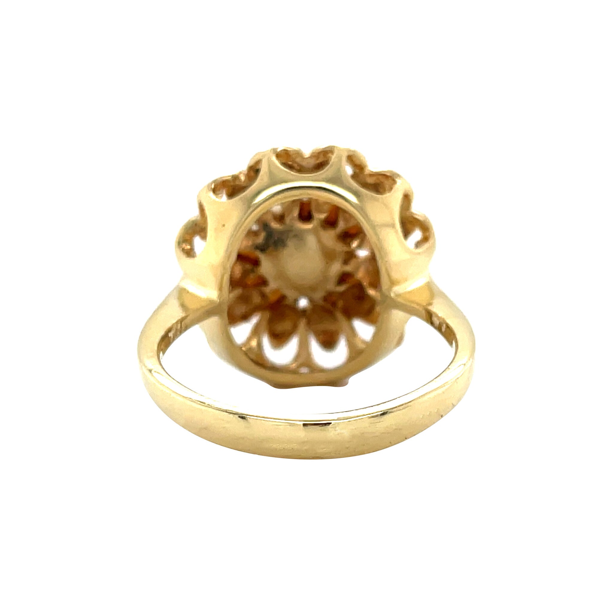 18 kt gold ring with pearl