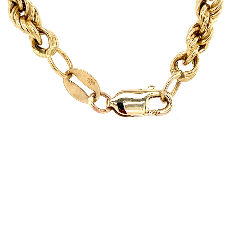Gouden vintage koord collier 14 krt