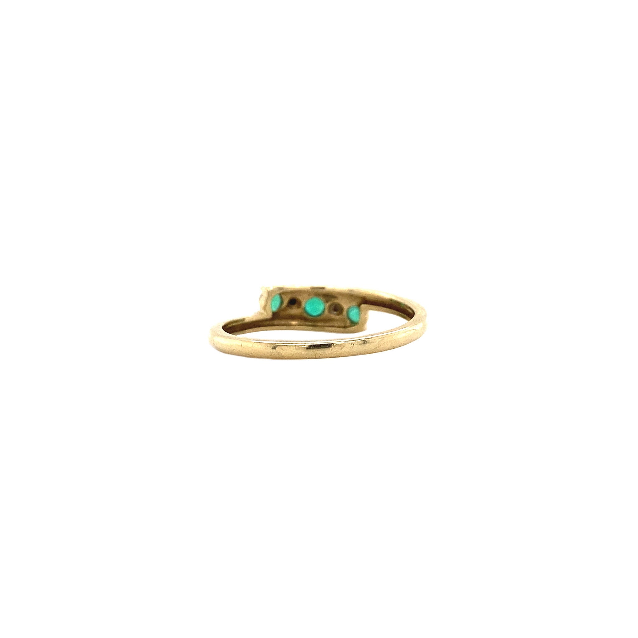 Ring with emerald and diamond 9 crt