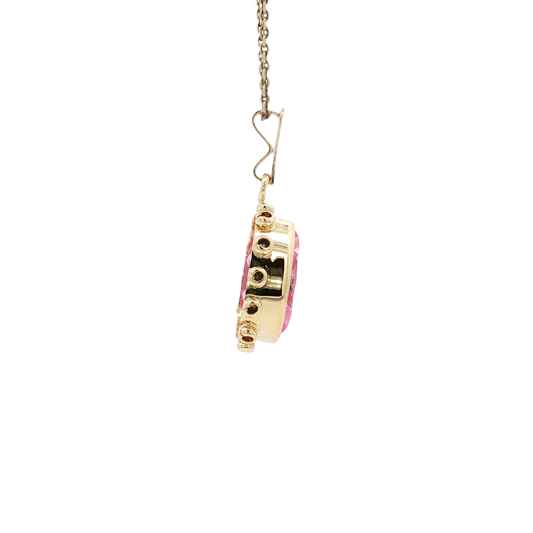 Vintage gold pendant with sapphire, 14 kt