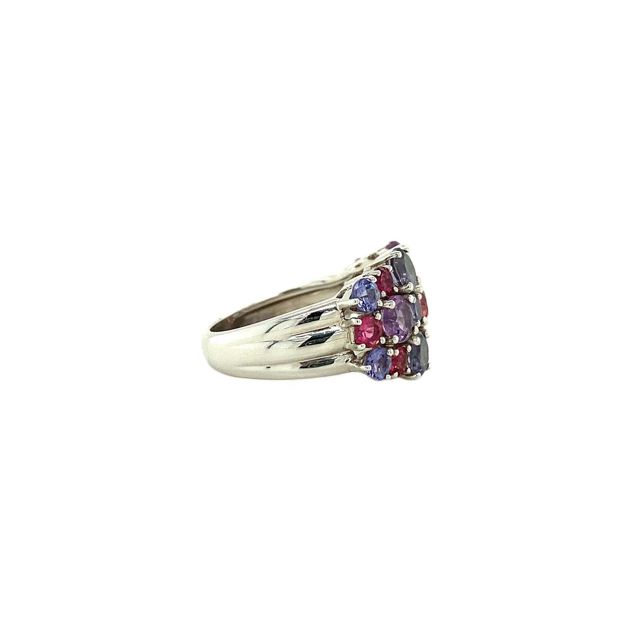 WItgouden ring met zirkonia 14 krt