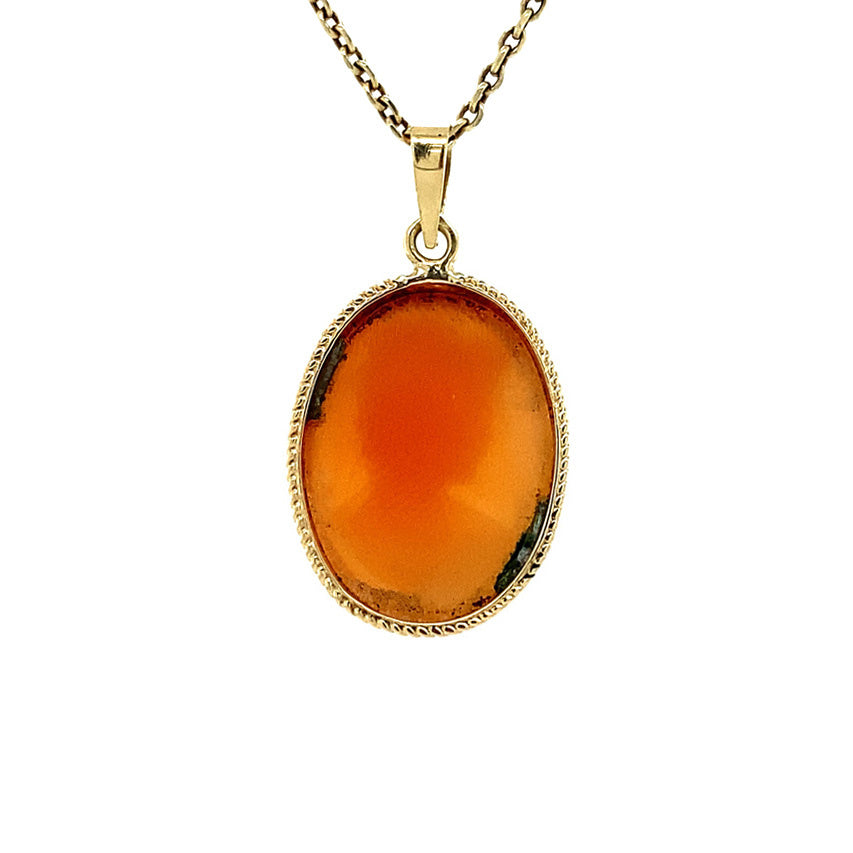 Gouden hanger camee 14 krt