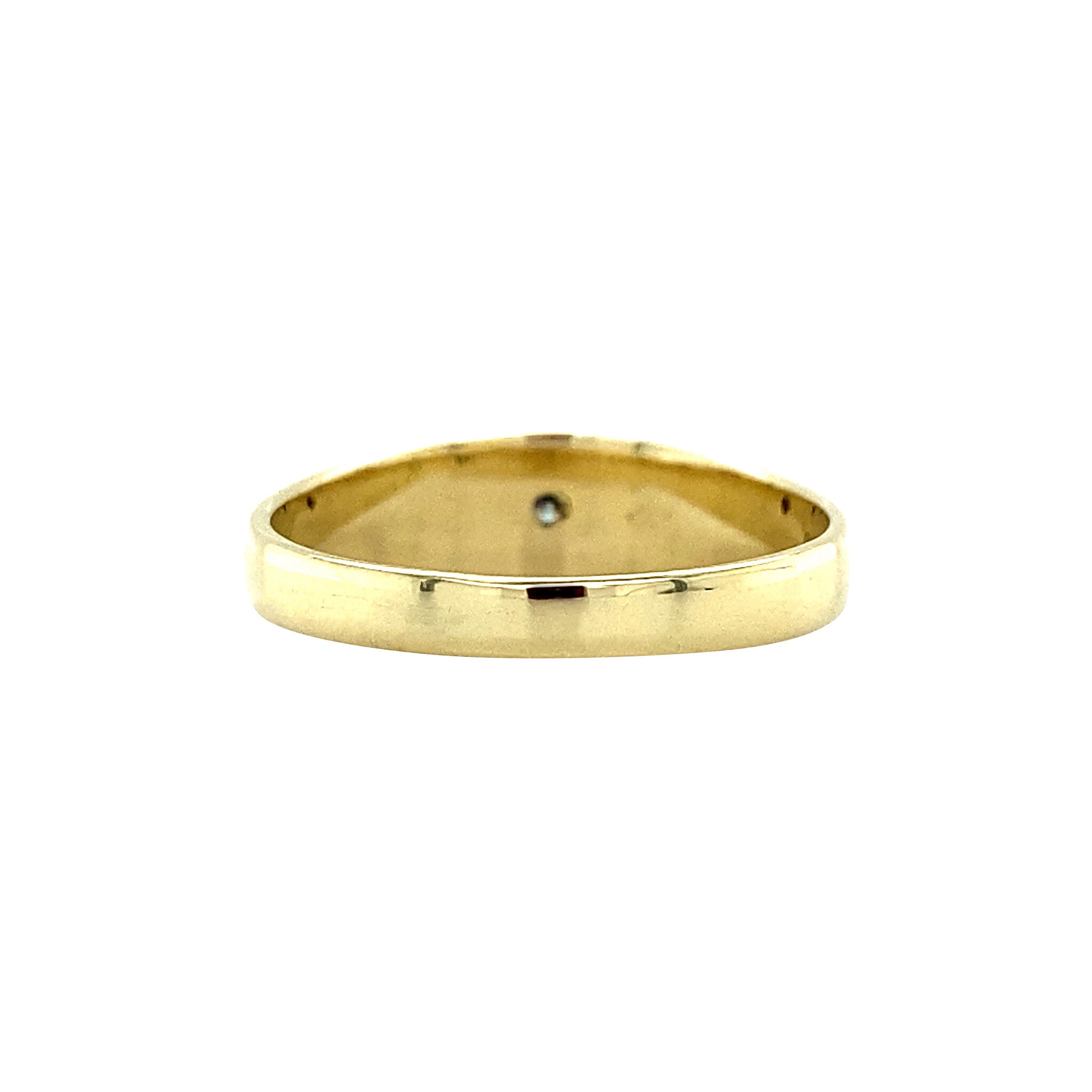 14 kt gold pinky ring with diamond