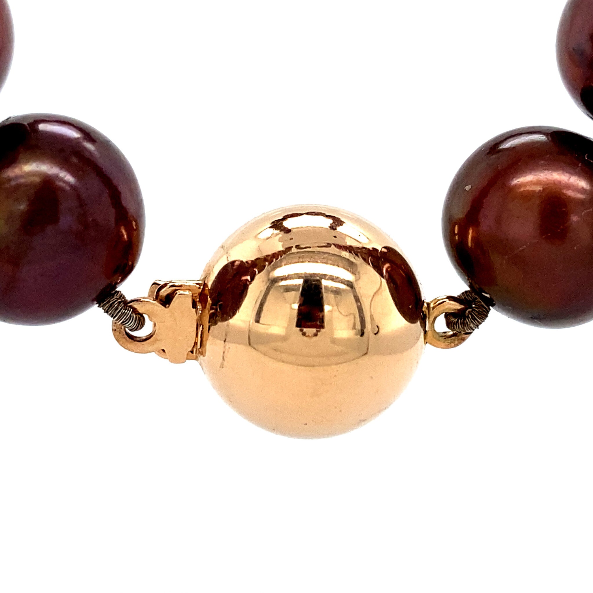 Parel collier met gouden sluiting 14 krt