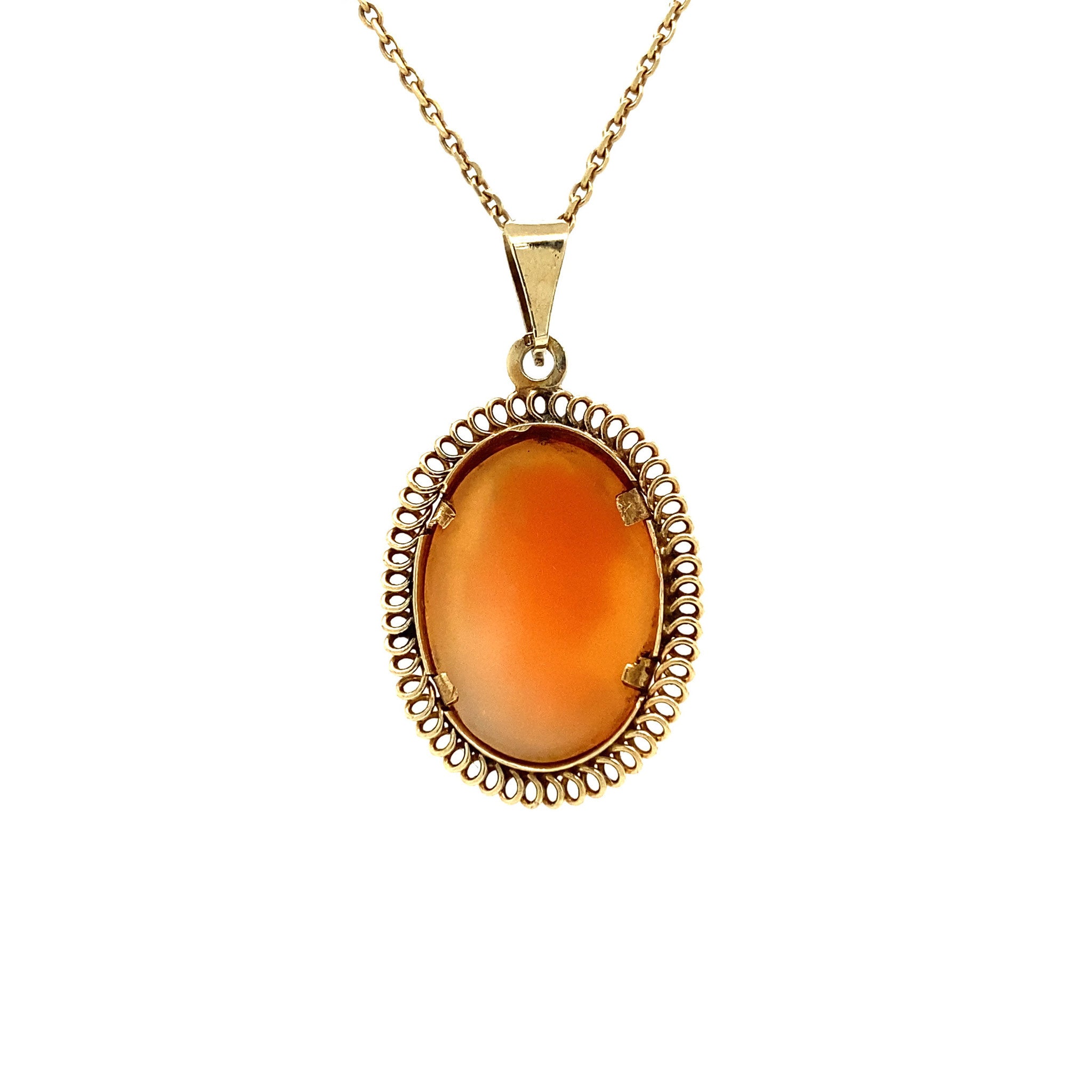 Gouden hanger met camee 14 krt