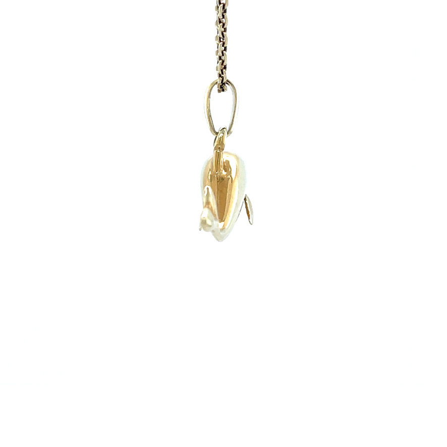 Gold dolphin pendant 14 kt