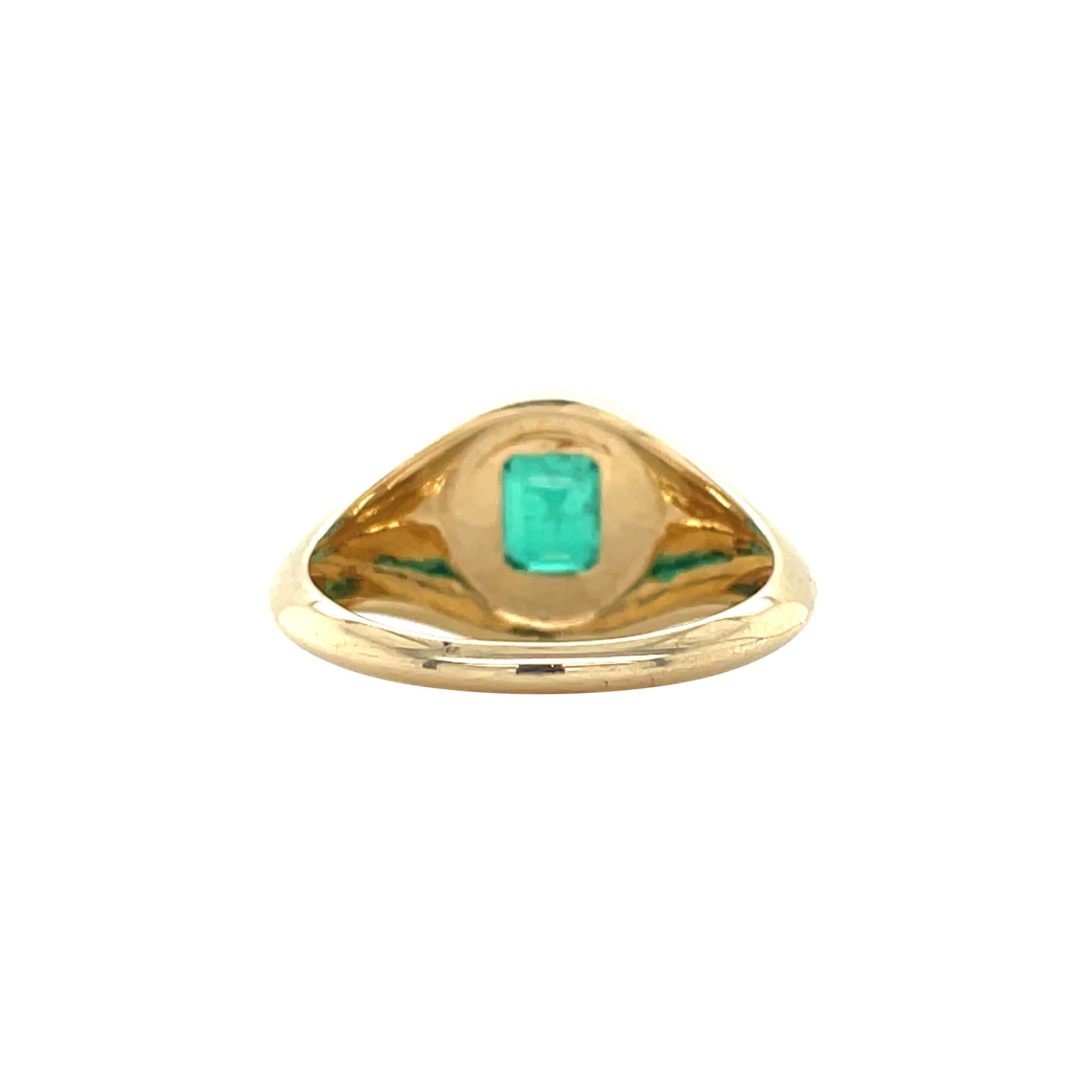 Gold vintage ring with emerald 14 kt