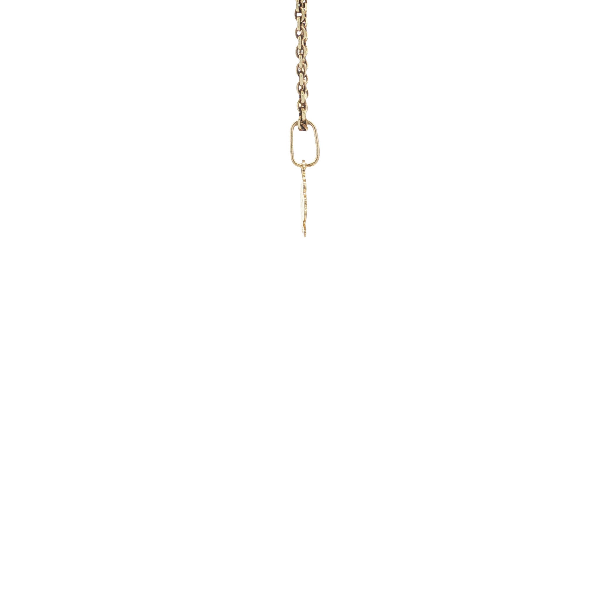 Gouden vintage klavertje vier hanger 14 kt
