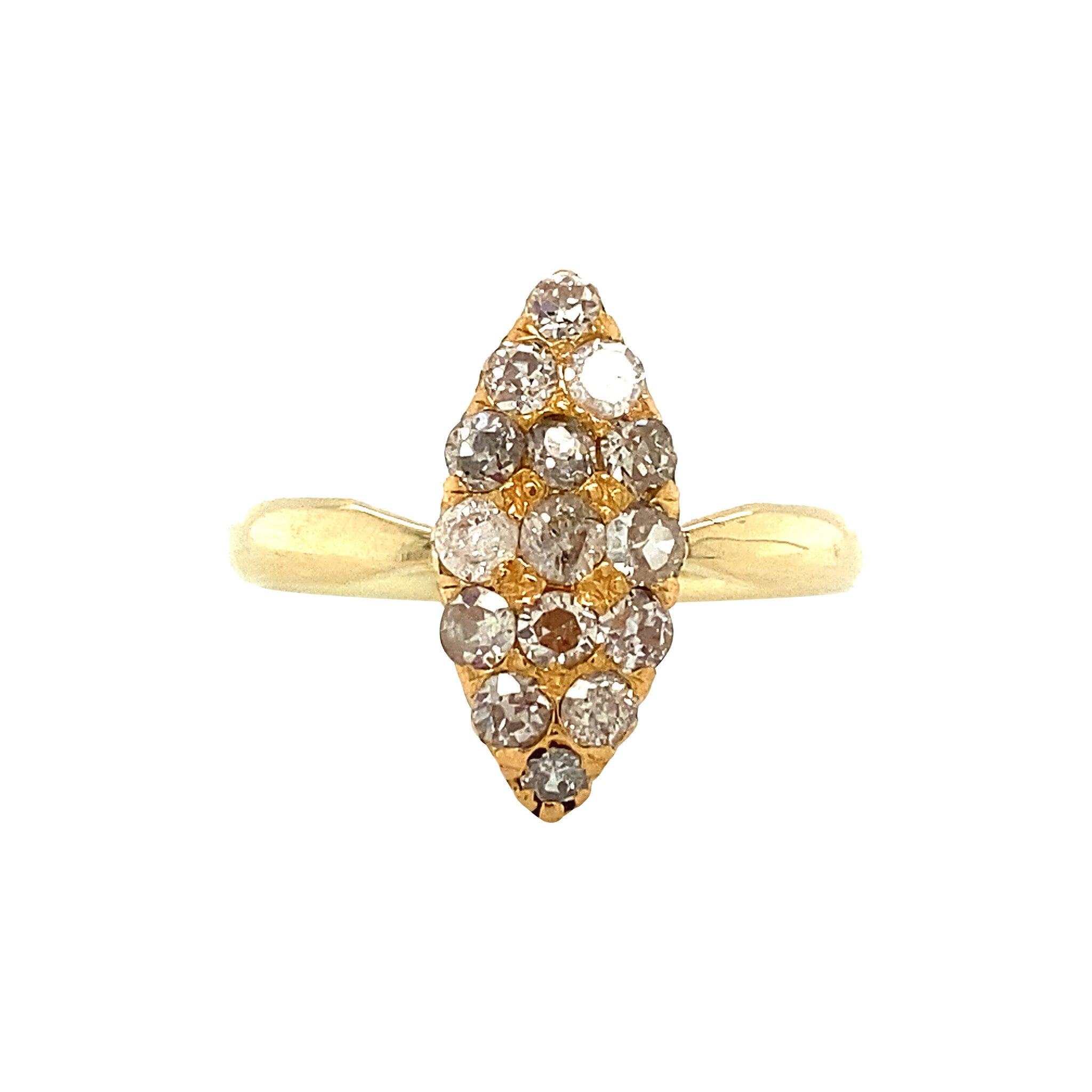 14 kt gold ring with a diamond