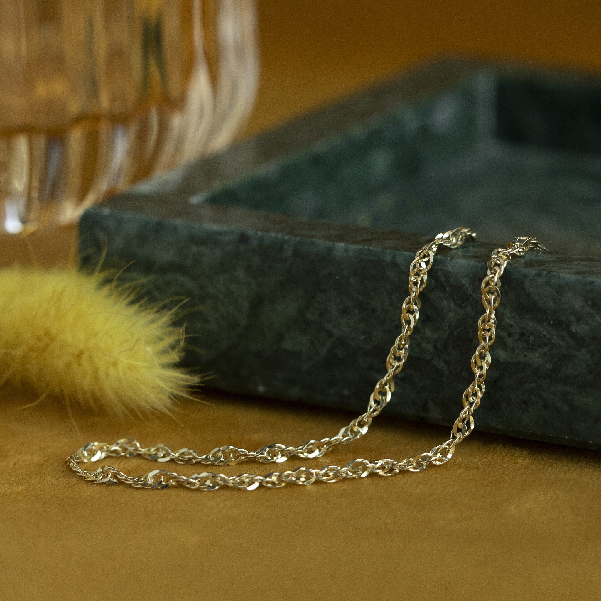 Gouden armband singapore 18 cm 14 krt