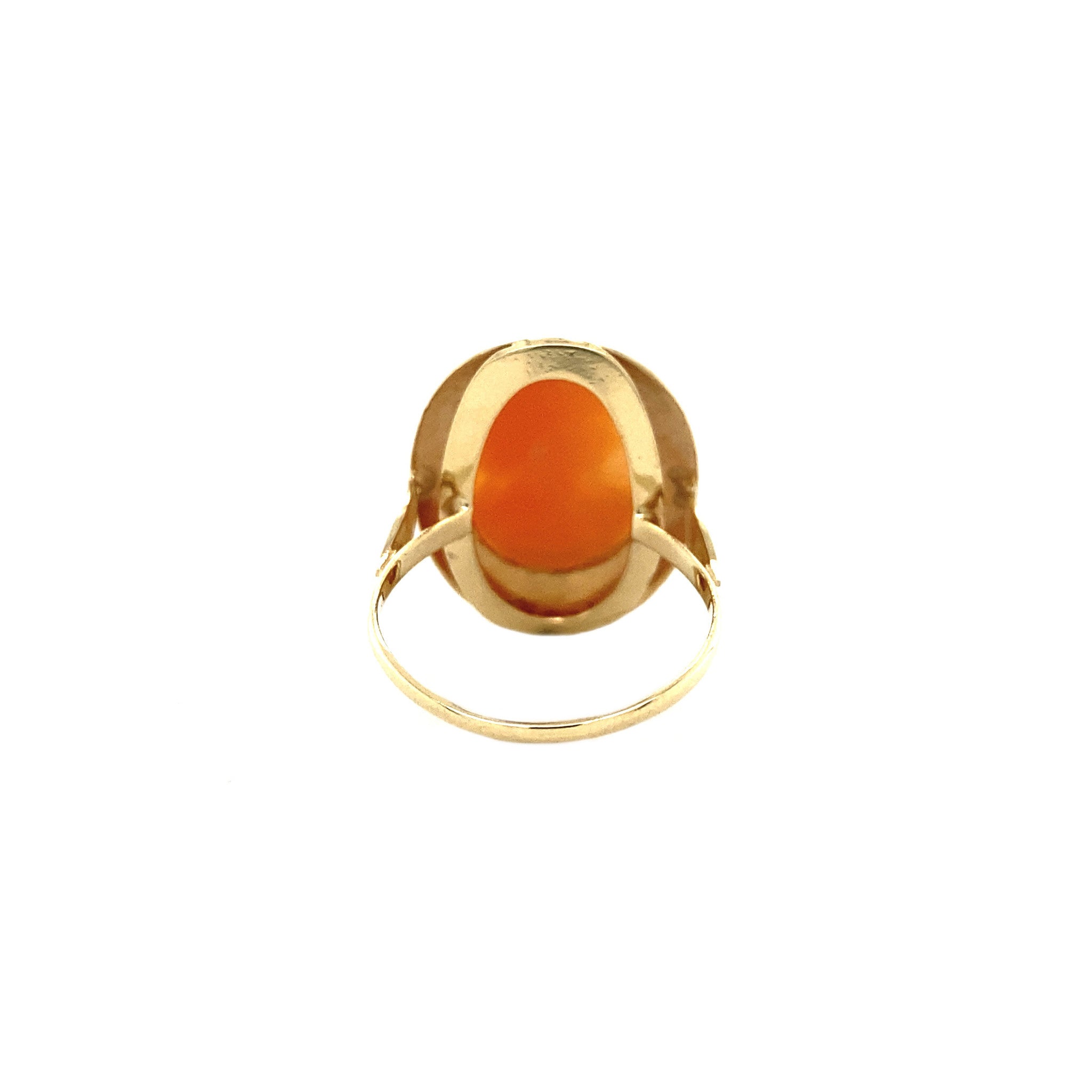 14 kt gold ring with cameo