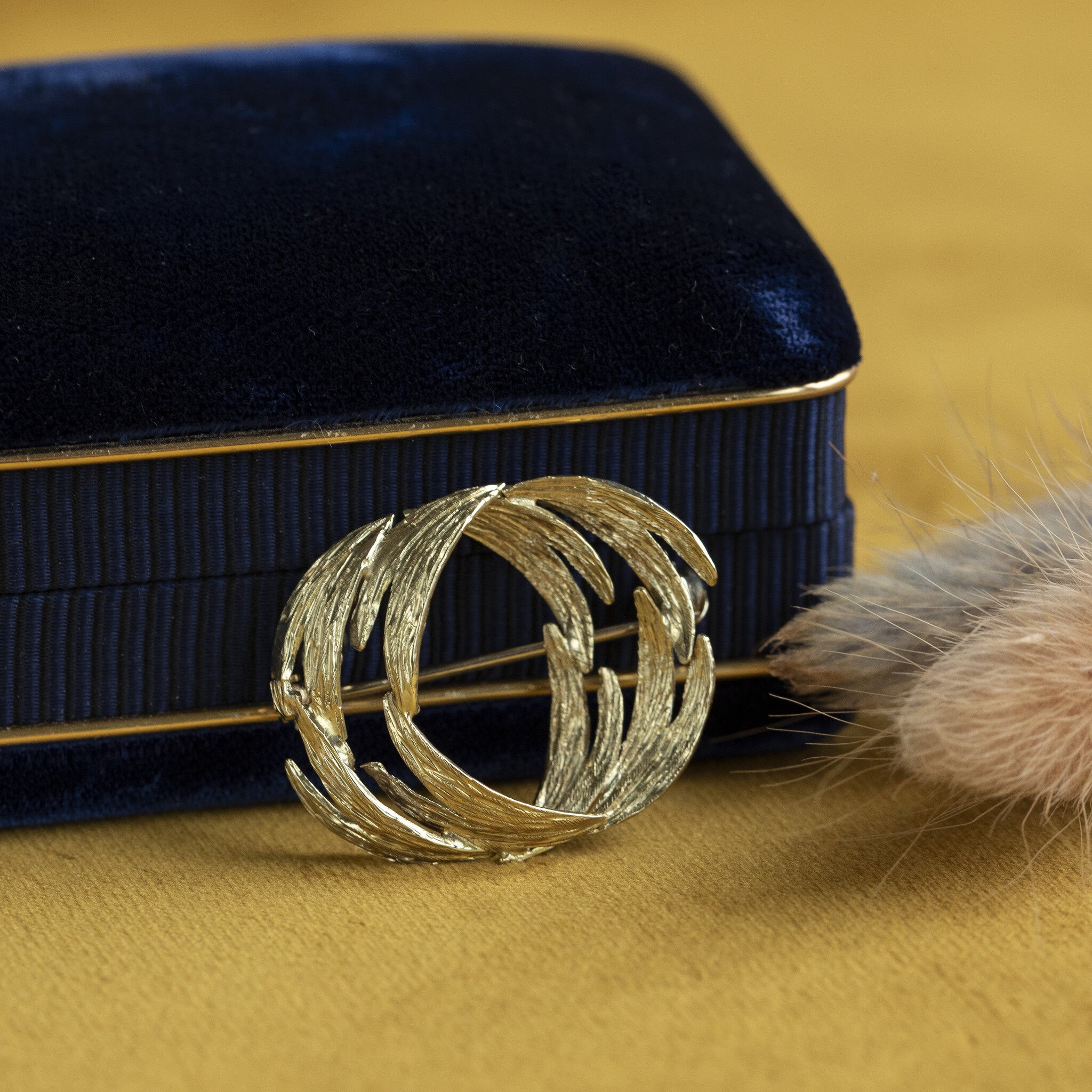 Gouden fantasie broche 14 krt