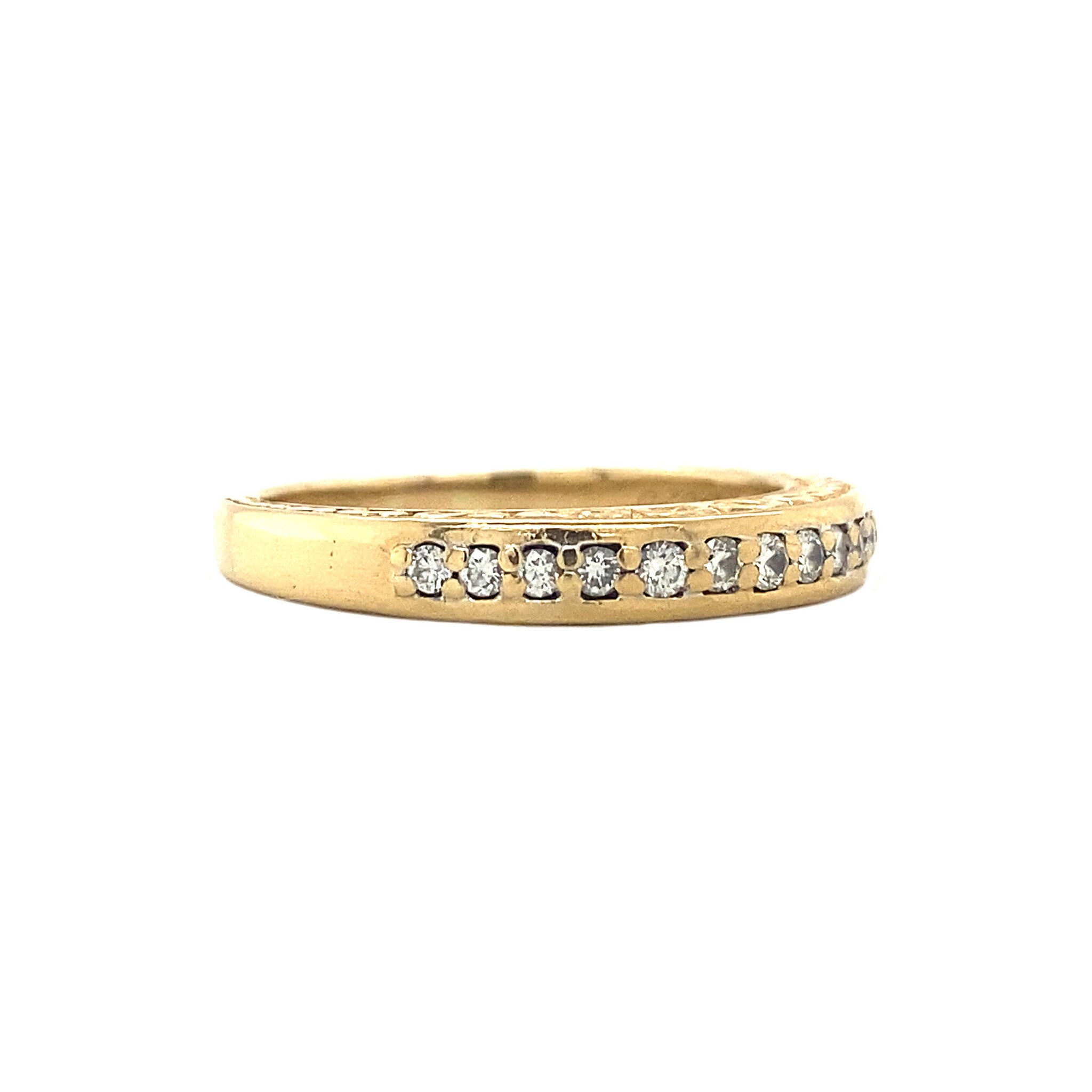 18 kt gold ring with diamond