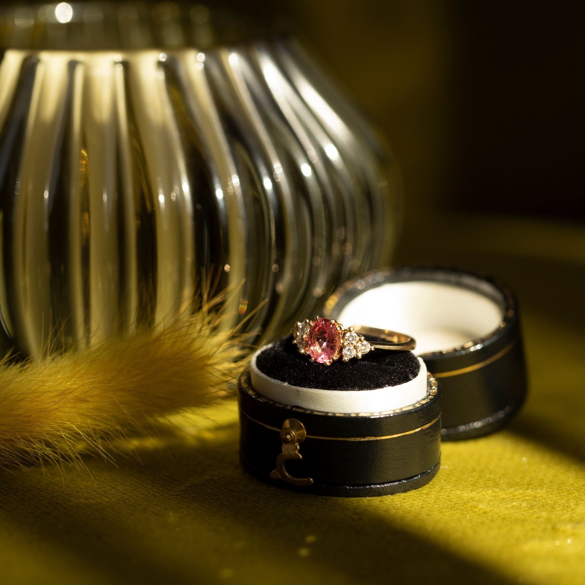 Audrey ring 14 krt - Pink Sakura