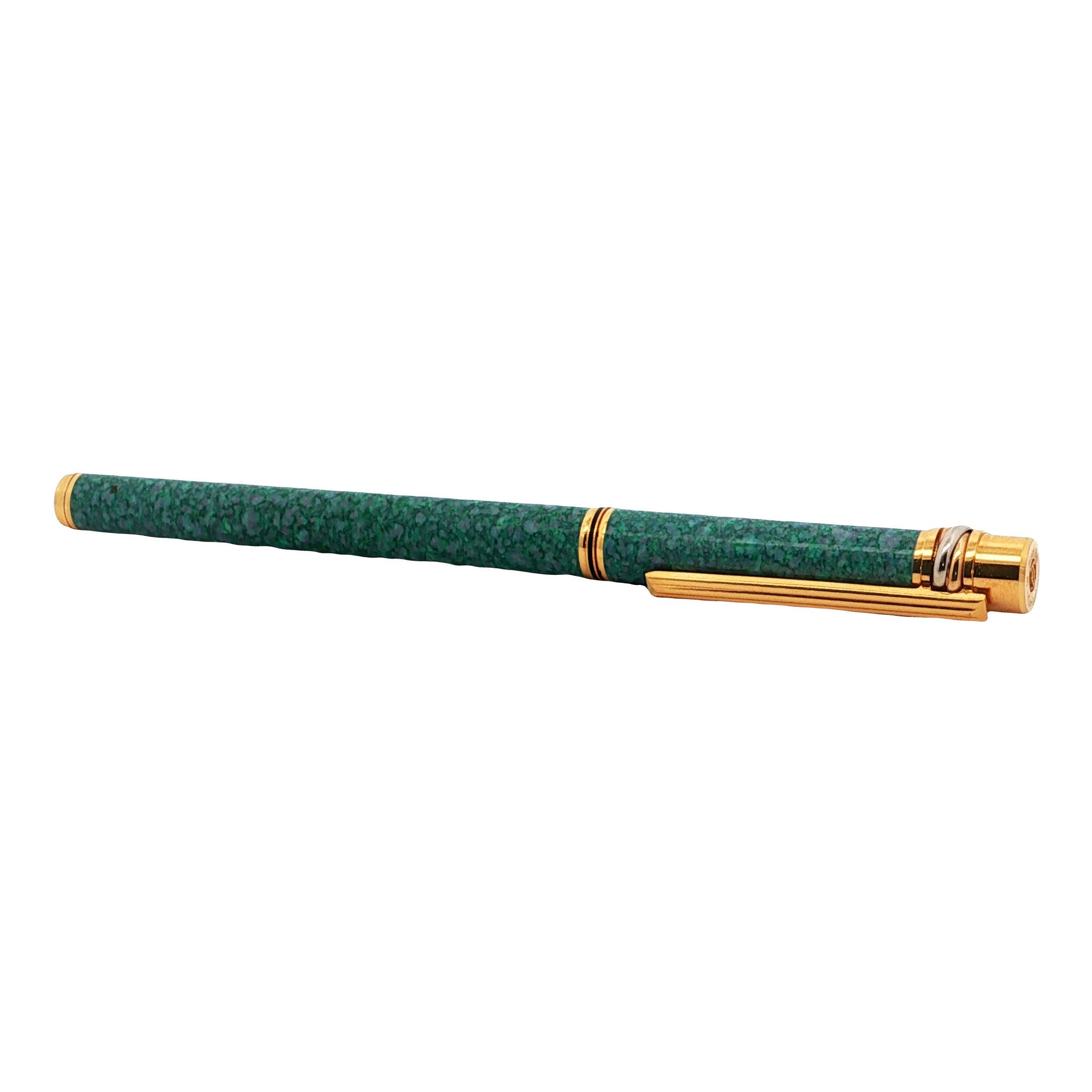 Vintage Cartier must Marble Green Lacquer Fountain Pen