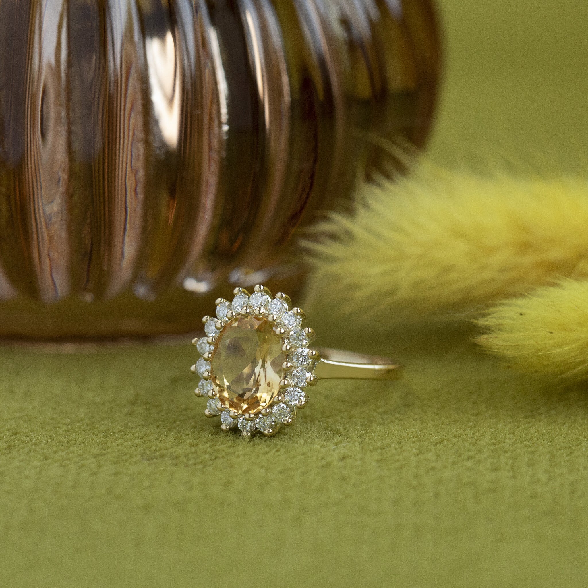 Lady Di ring 14 krt - Sunflower