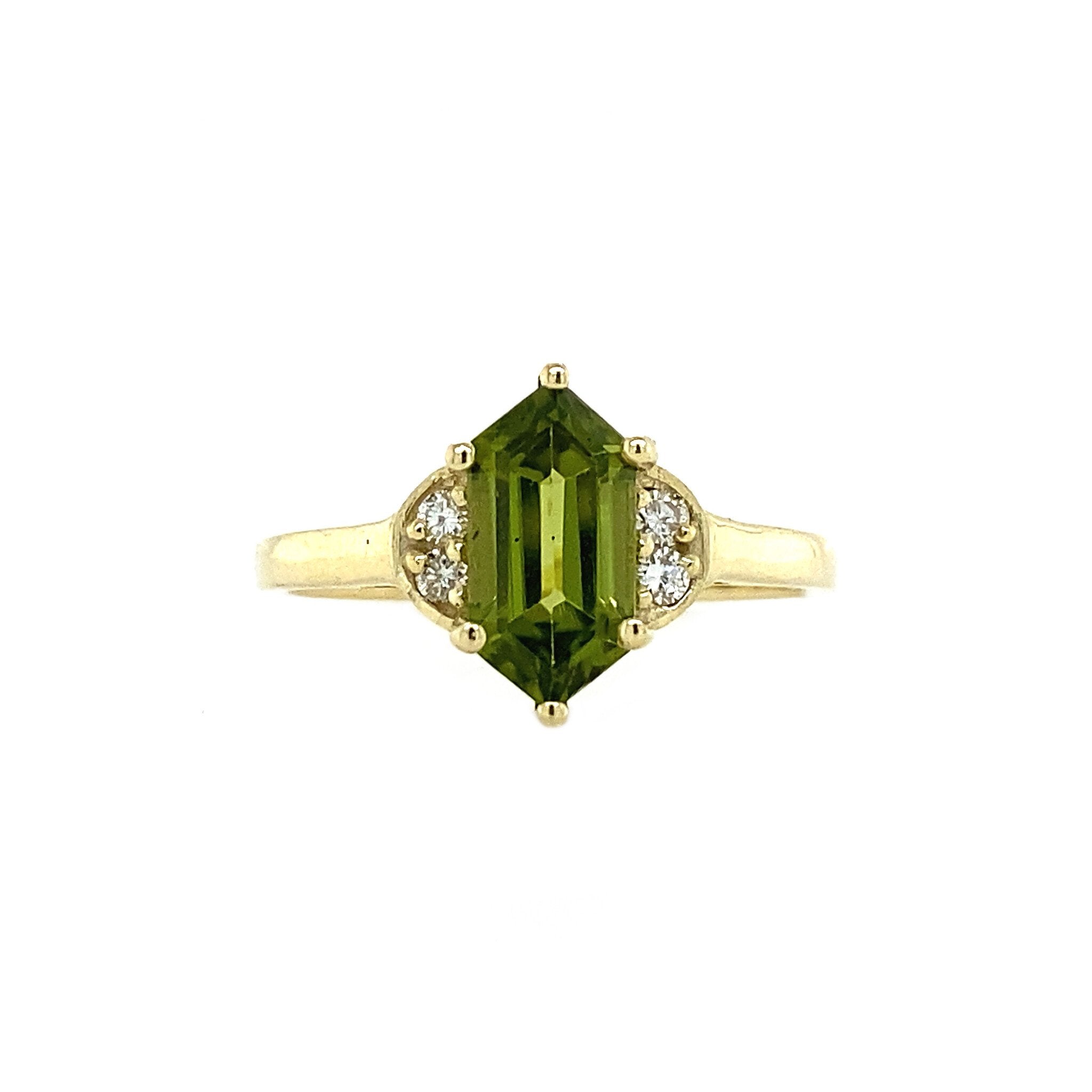 Brigitte ring 14 krt - Lime