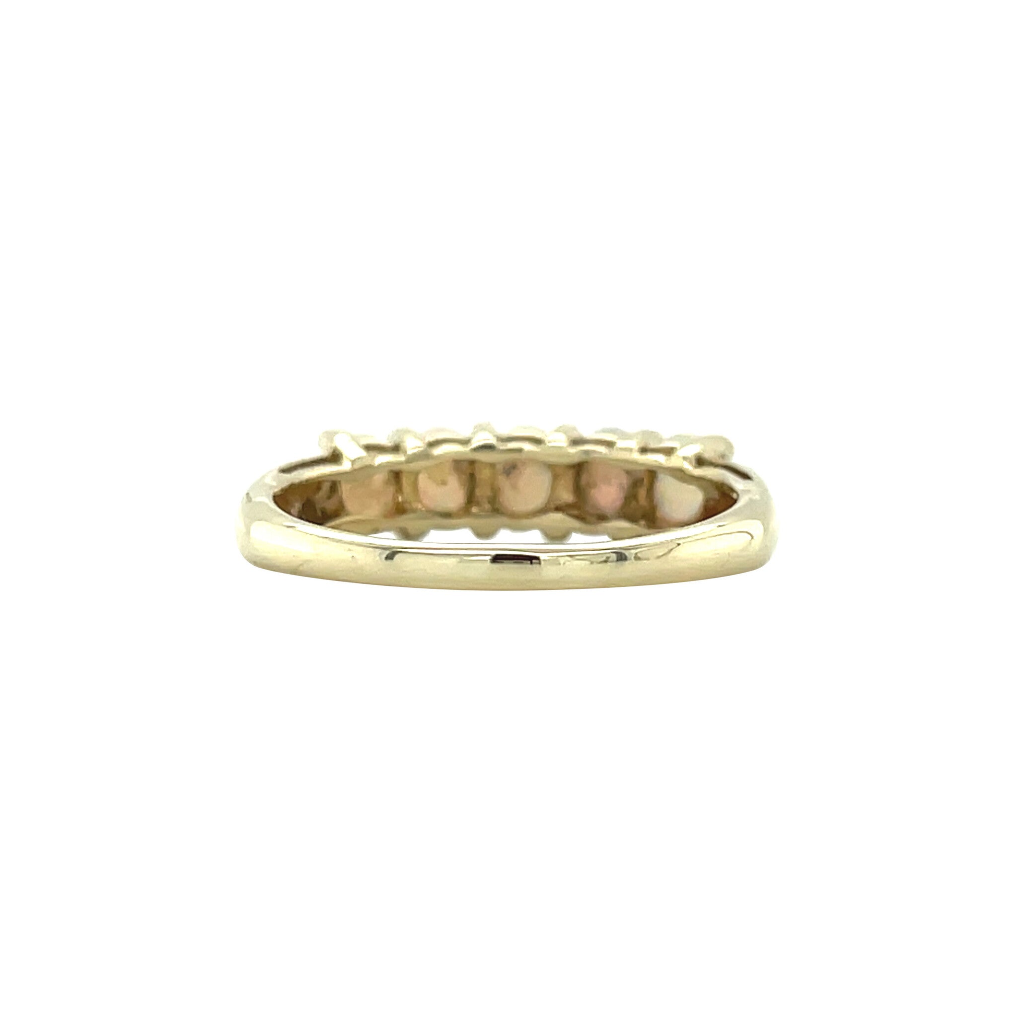 Vintage rijring met opaal 9 kt