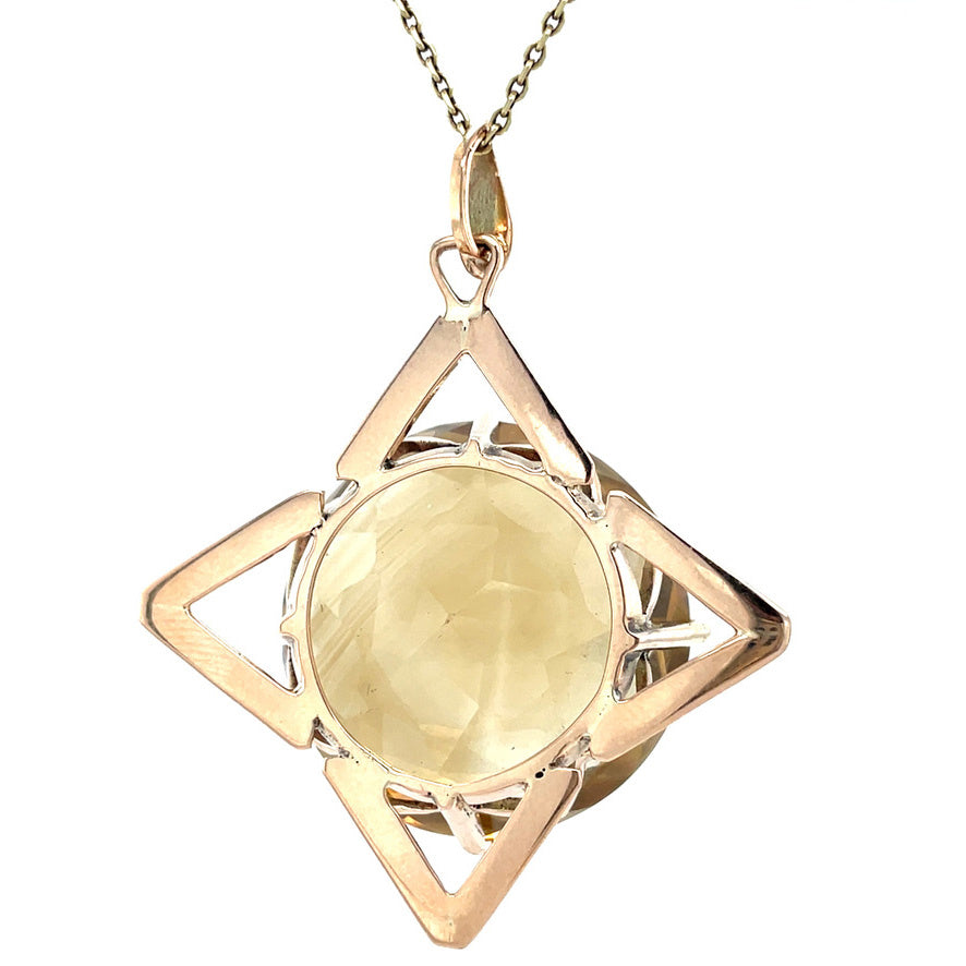 Vintage hanger met citrien 10 kt