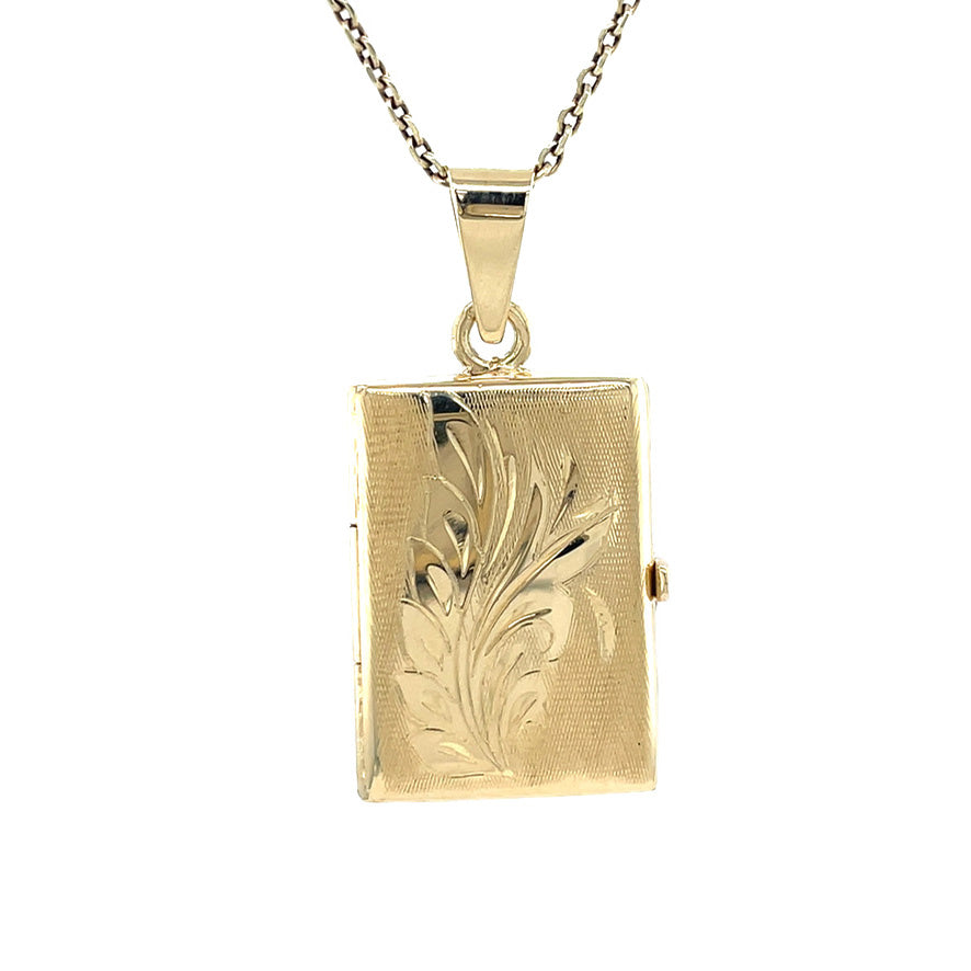 Vintage gold medallion with engraving, 14 kt