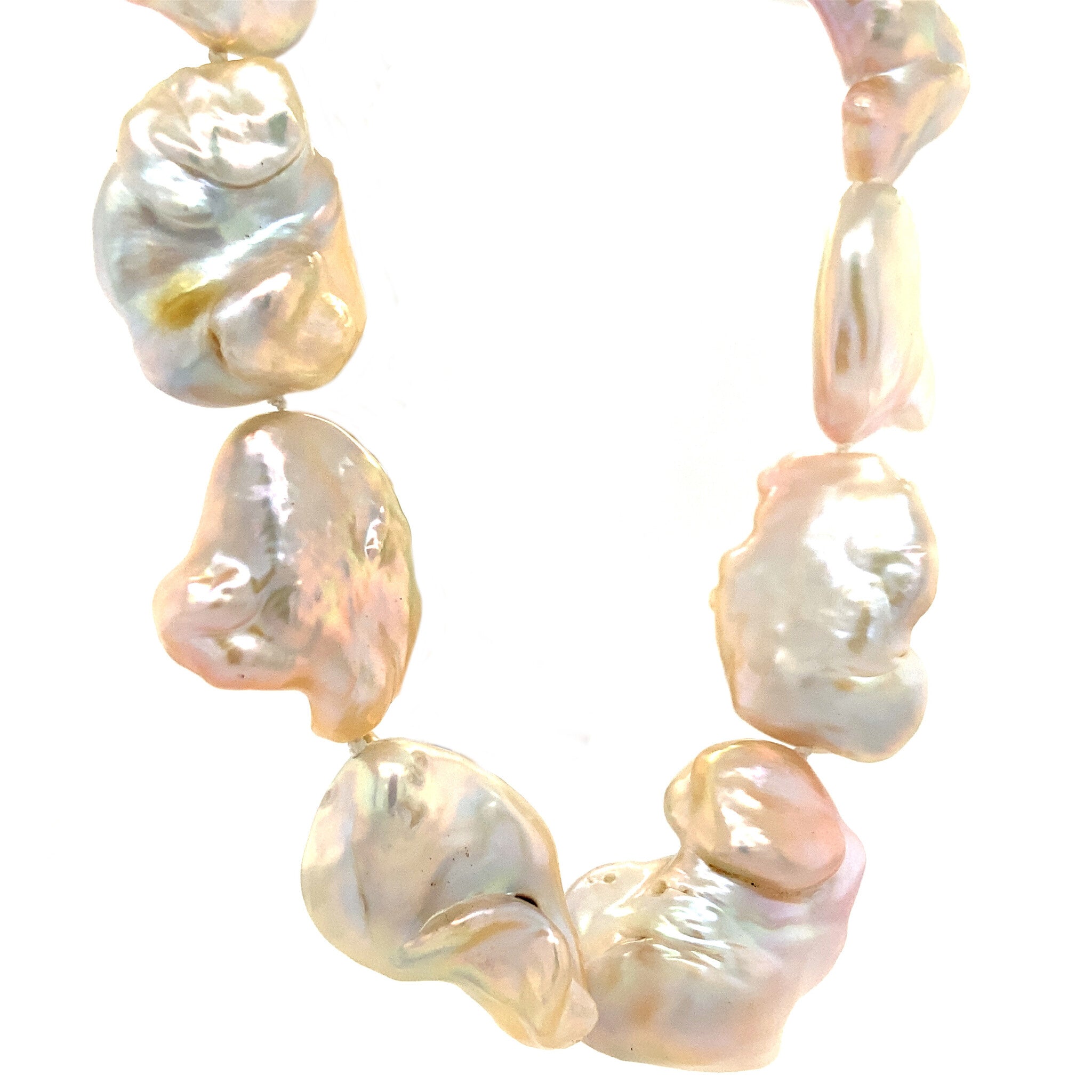 Parel collier met gouden sluiting 14 krt