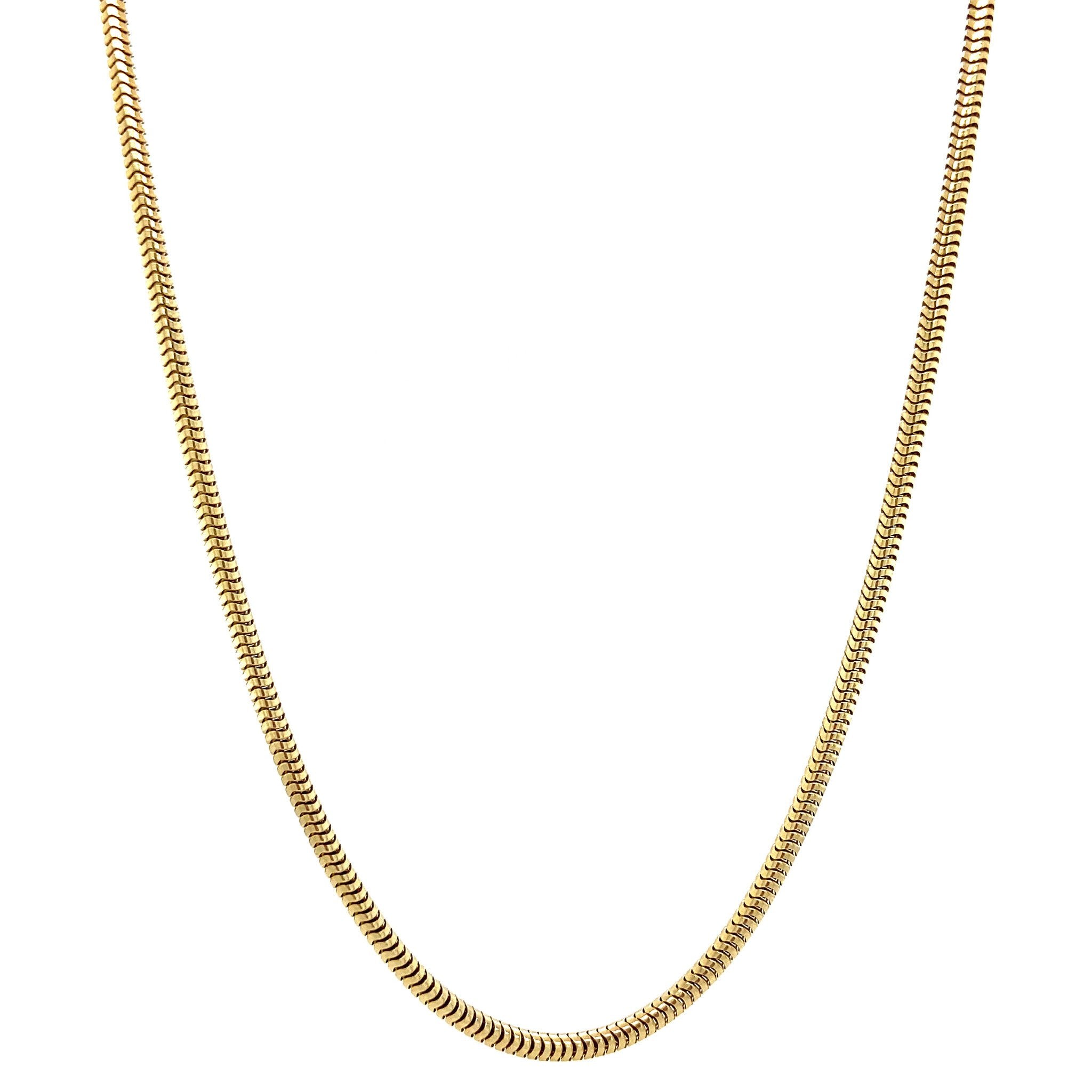 Gouden slang collier 14 krt